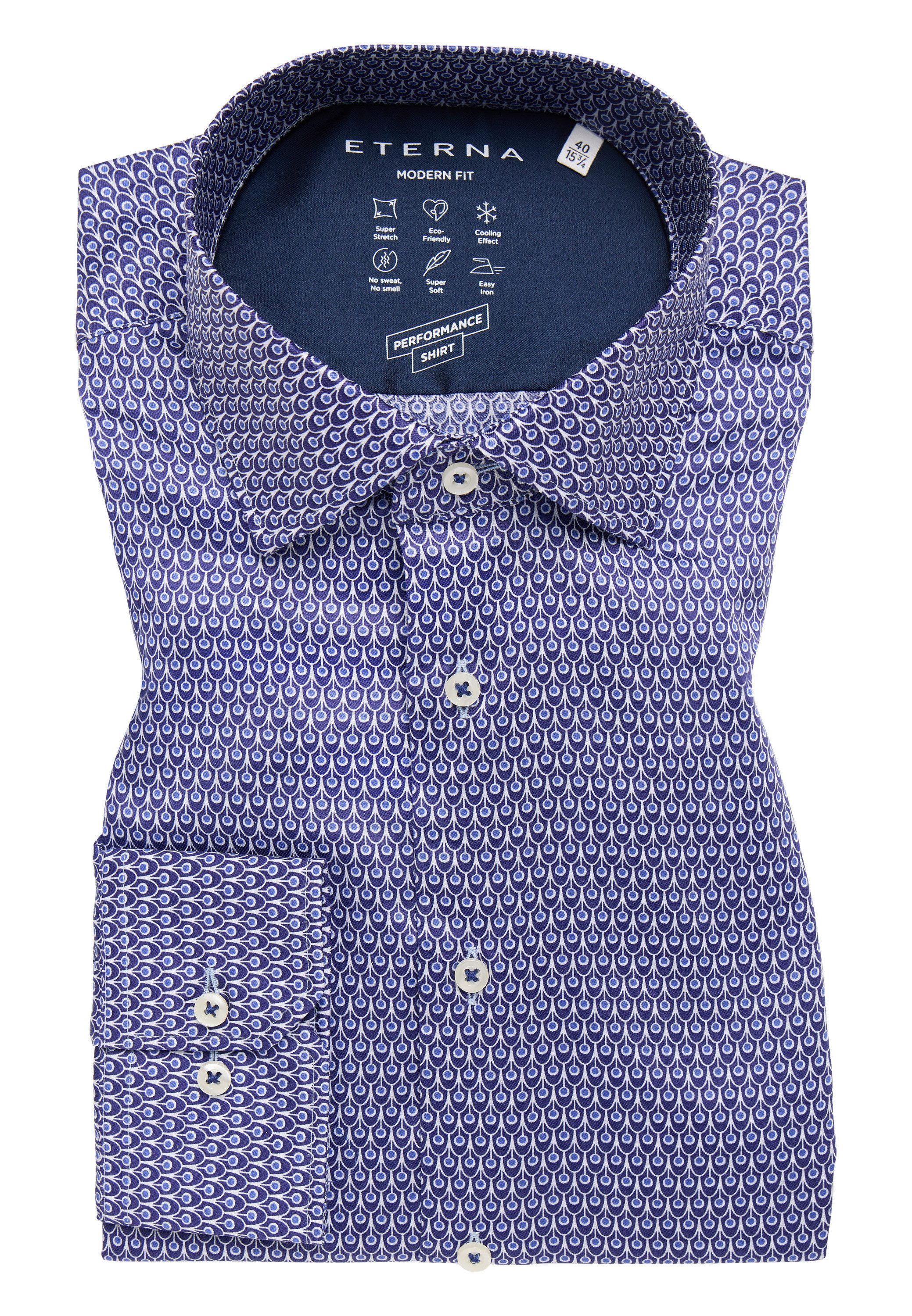 Eterna Overhemd met lange mouwen MODERN FIT EASY IRON (gemakkelijk te strijken)