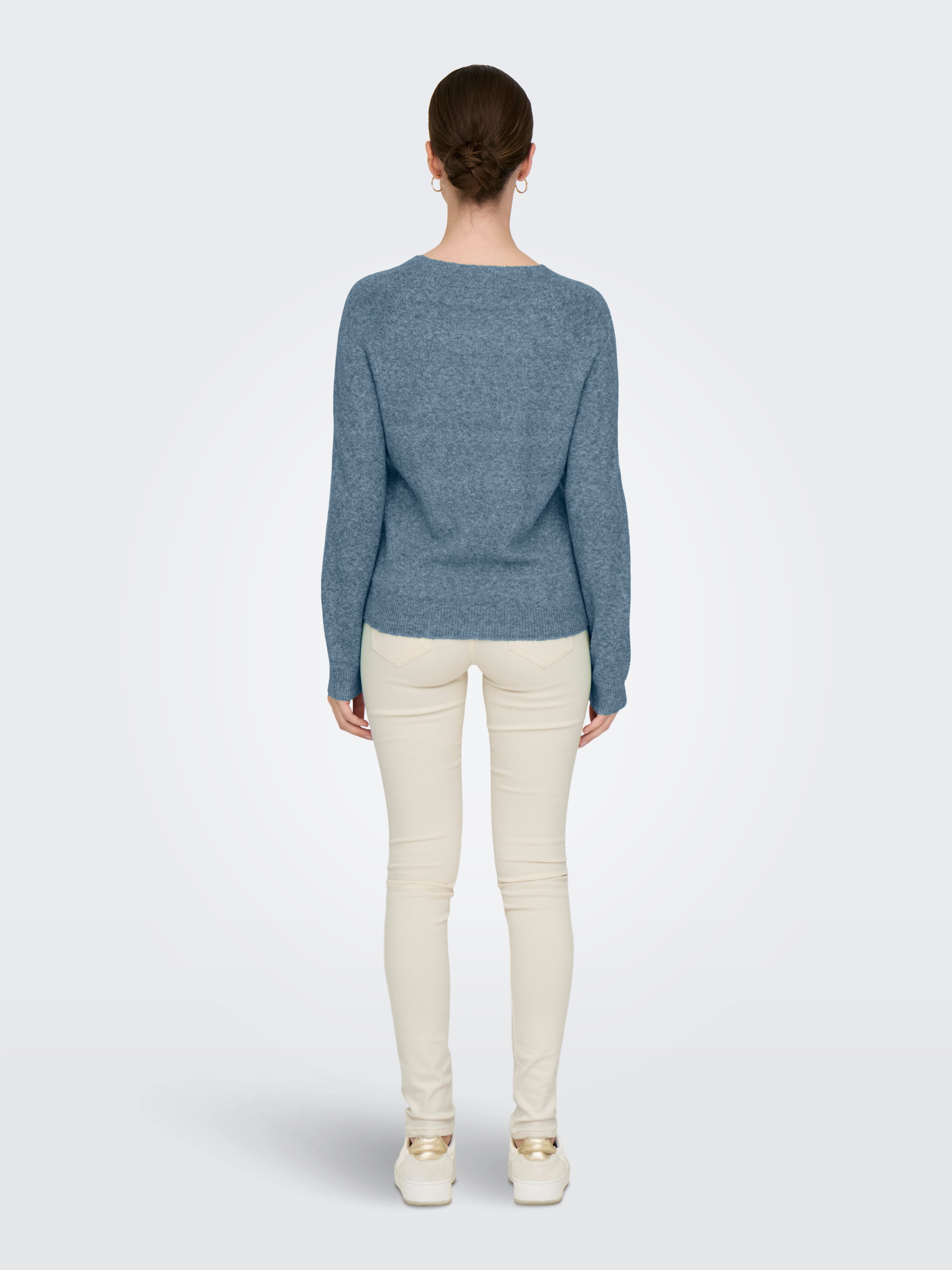 Only Trui met ronde hals ONLRICA LIFE L/S PULLOVER KNT NOOS