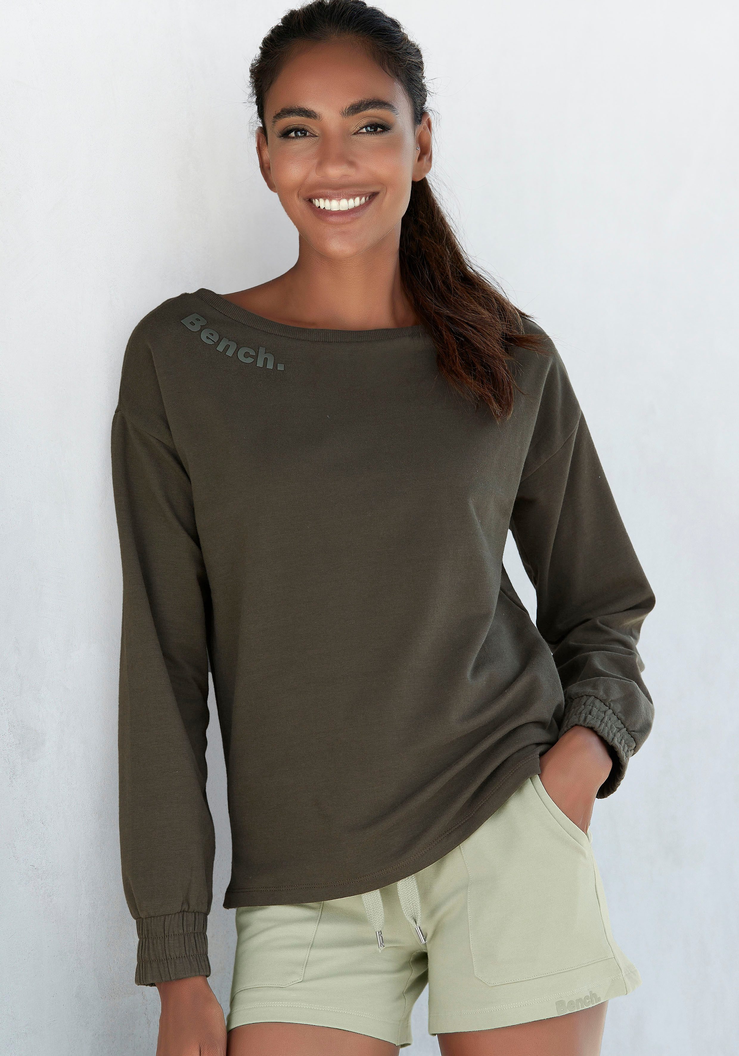 Bench. Loungewear Sweatshirt met gerimpelde mouwmanchetten, loungepak