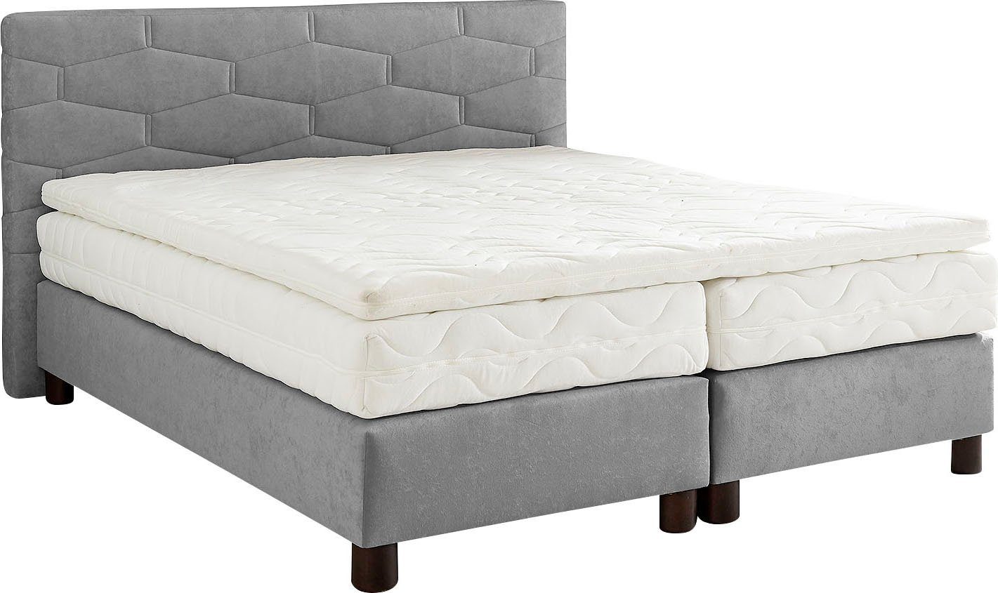 Westfalia Polsterbetten Boxspring naar keuze met topmatras boxsprings grijs