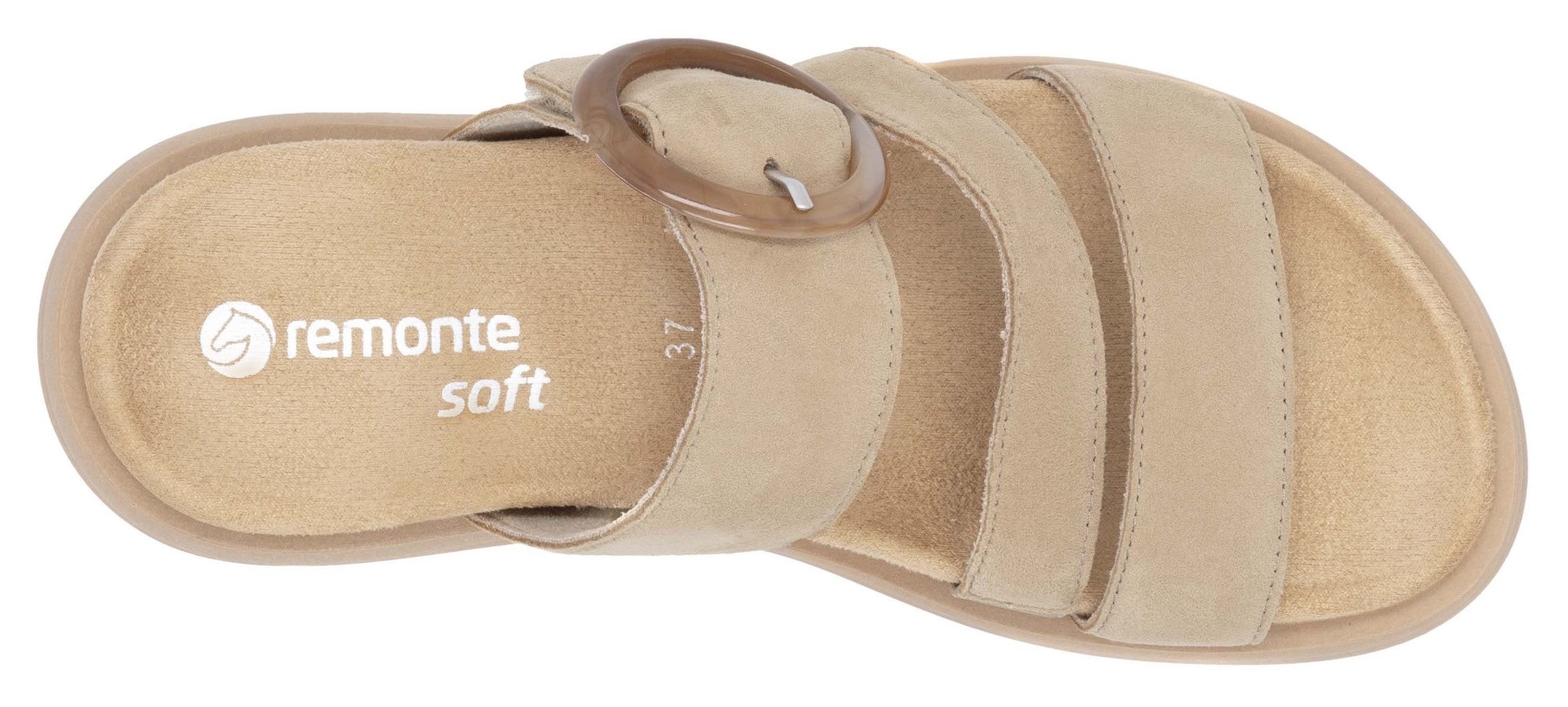 Remonte Slippers , zomer schoen, instapschoen, comfort schoen met grote decoratieve gesp