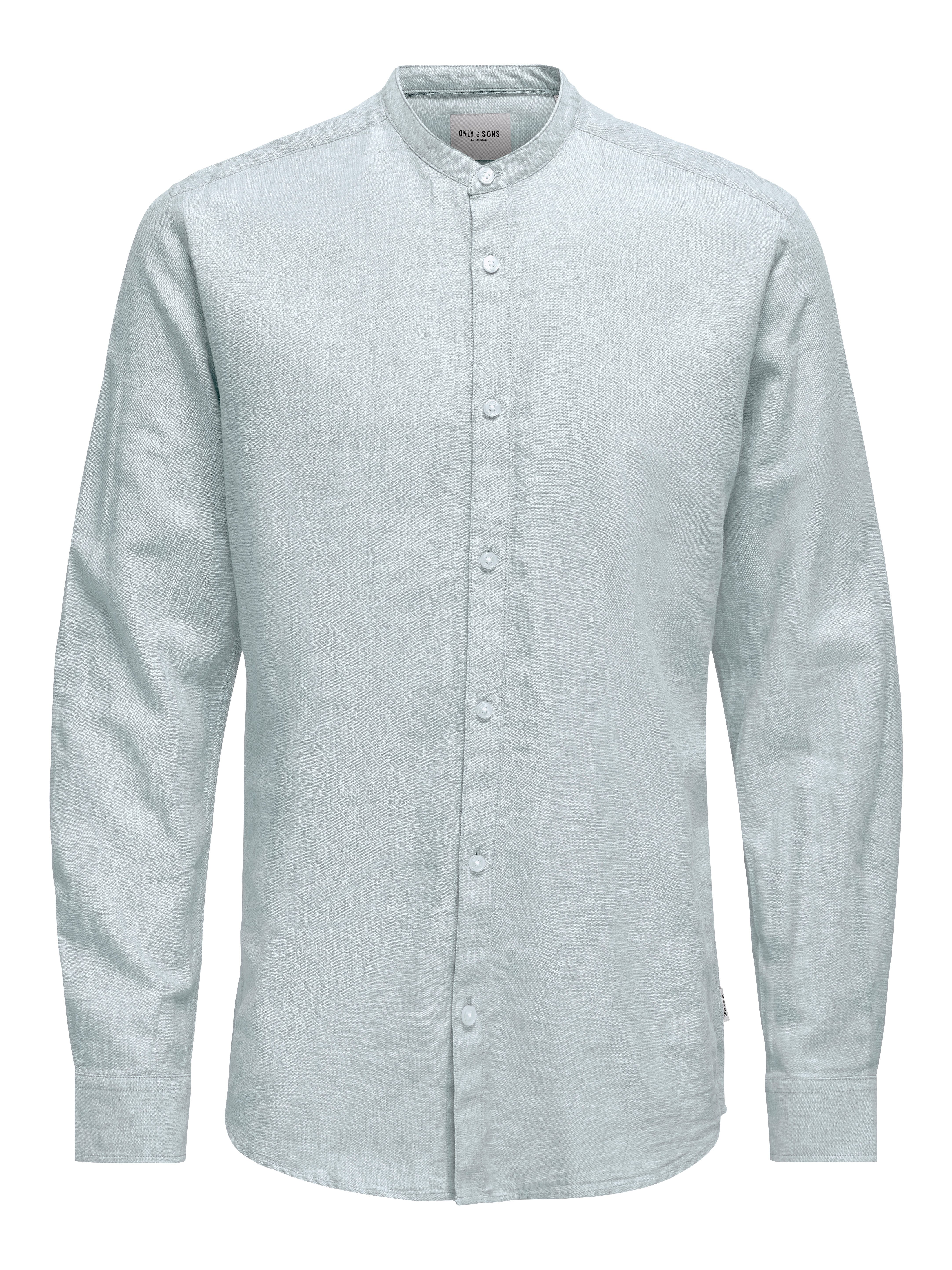ONLY & SONS Overhemd met lange mouwen ONSCAIDEN LS SOLID LINEN MAO SHIRT NOOS