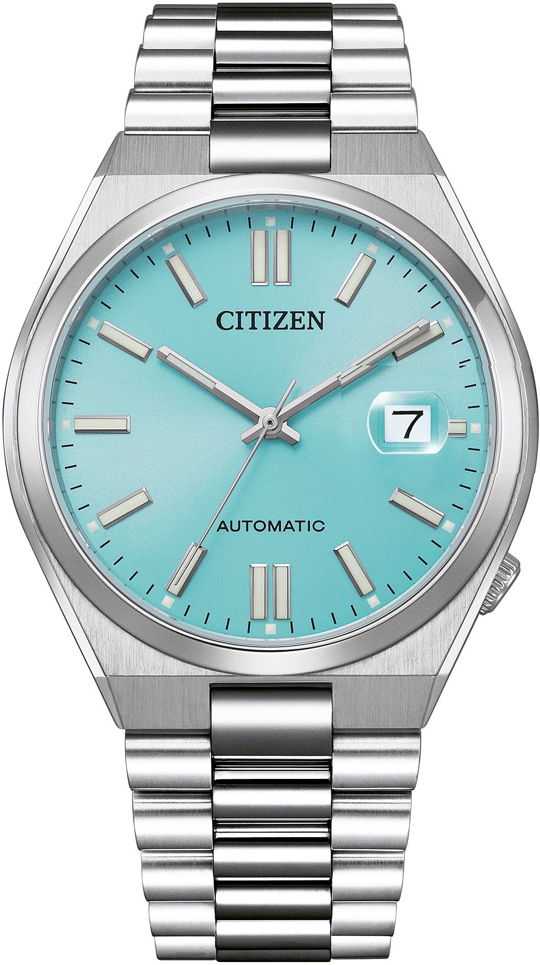 Citizen Automatisch horloge Tsuyosa Polshorloge, dameshorloge, herenhorloge, roestvrijstalen armband, saffierglas, datum