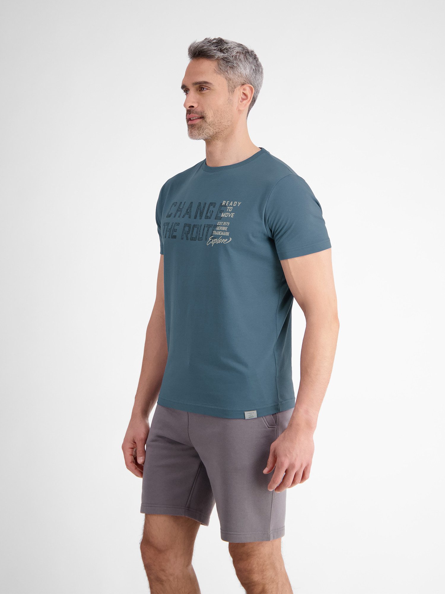 Lerros T-shirt LERROS effen T-shirt met print
