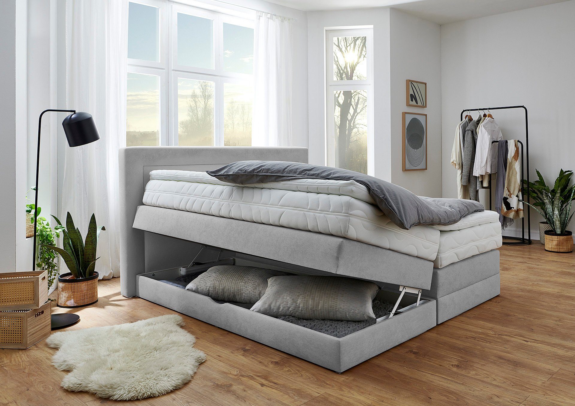 Westfalia Polsterbetten Boxspring naar keuze met bedkist en topmatras
