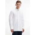 tommy hilfiger overhemd met lange mouwen natural soft poplin rf shirt wit