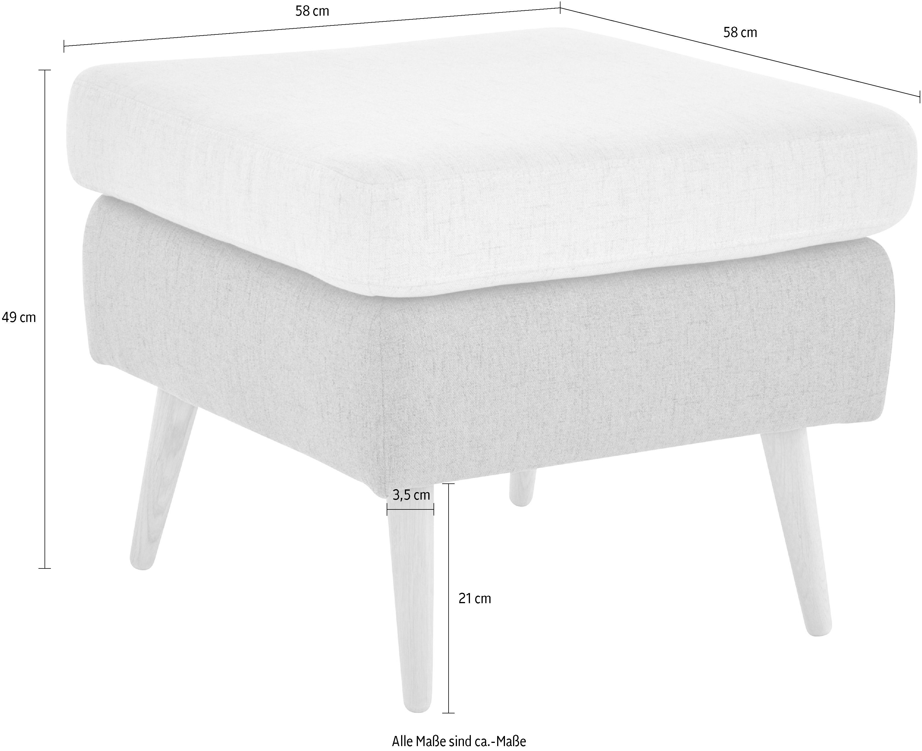 Guido Maria Kretschmer Home&Living Hocker Salla 2-kleurig, bouclé stof of fijne structuur, passend bij de fauteuil