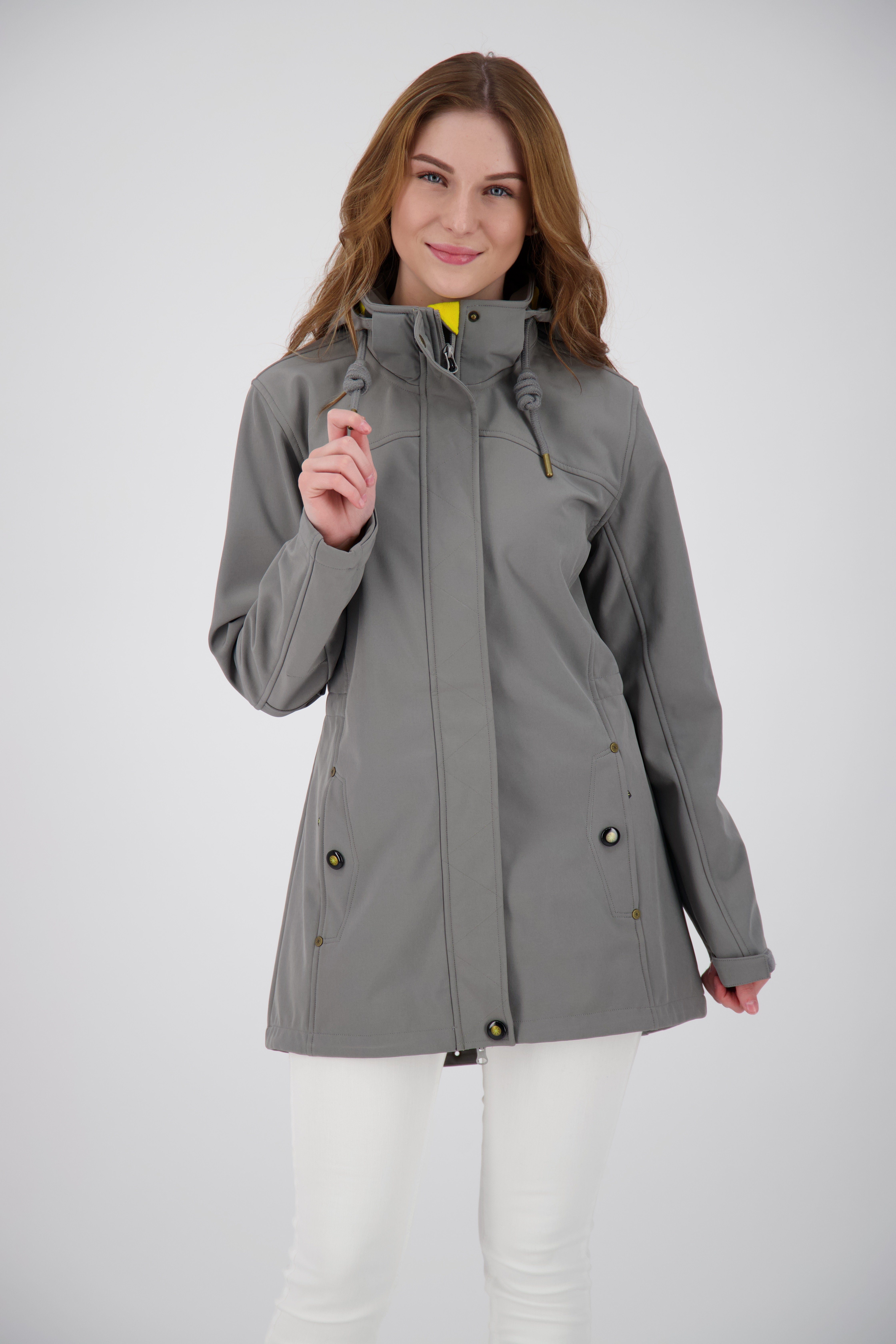 DEPROC Active Softshell-jas PEAK ROBSON WOMEN kleding maat 54 (XXL) grijs