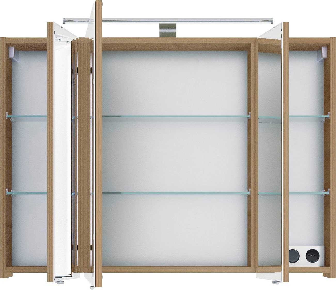 Saphir Spiegelkast 6005 Sprint badkamermeubel, 3 spiegeldeuren, 6 legplanken, 98 cm breed