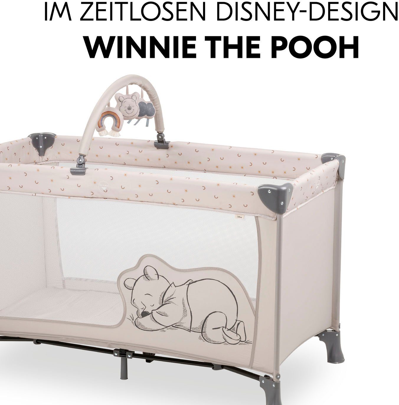 Hauck Baby-campingbed Dream N Play Go, Pooh Rainbow, beige