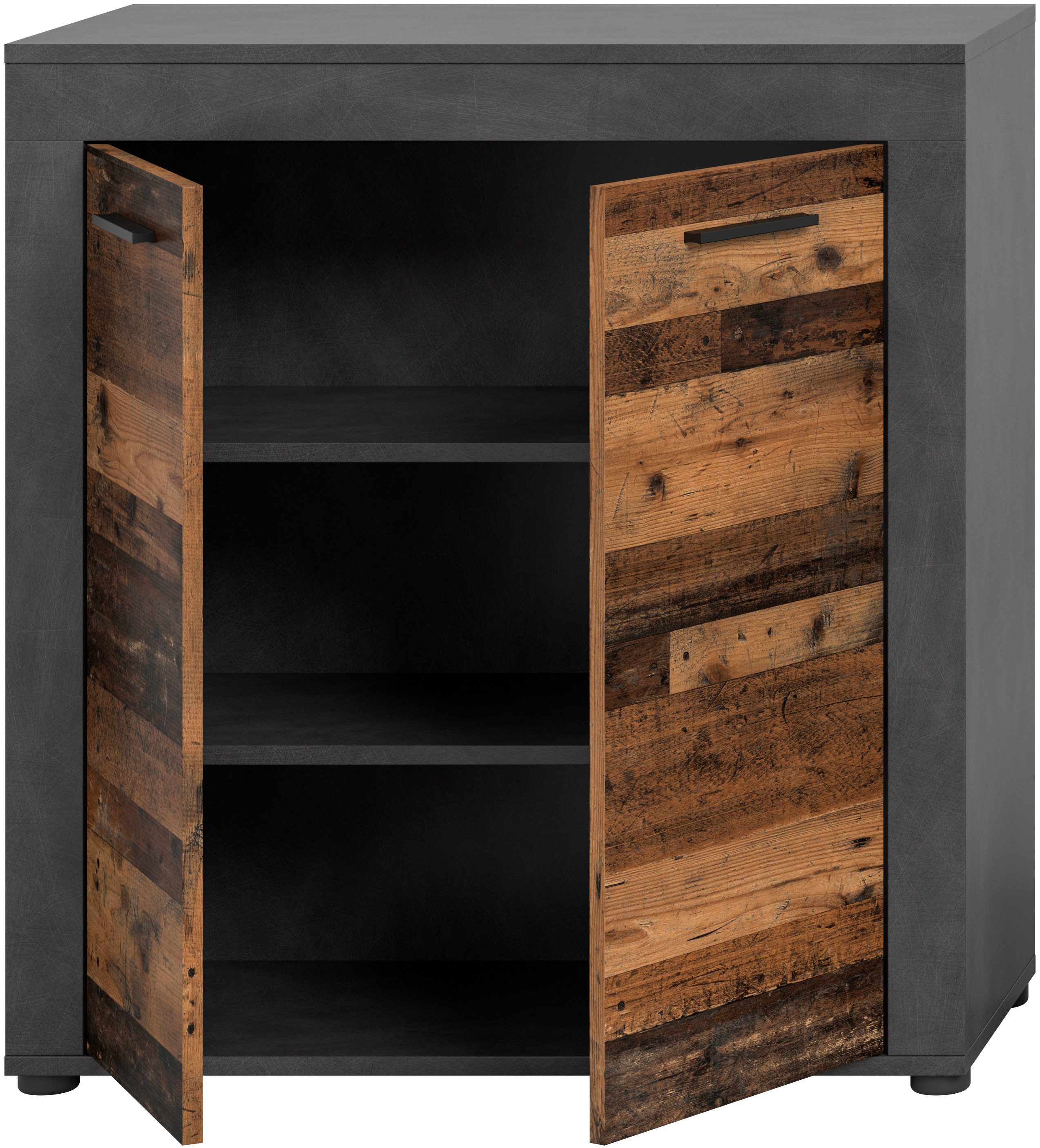 INOSIGN Highboard Aosta, Hoogte 88 cm, in verschillende kleuren met 2 deuren en 3 vakken, woonkamer, commode, kast