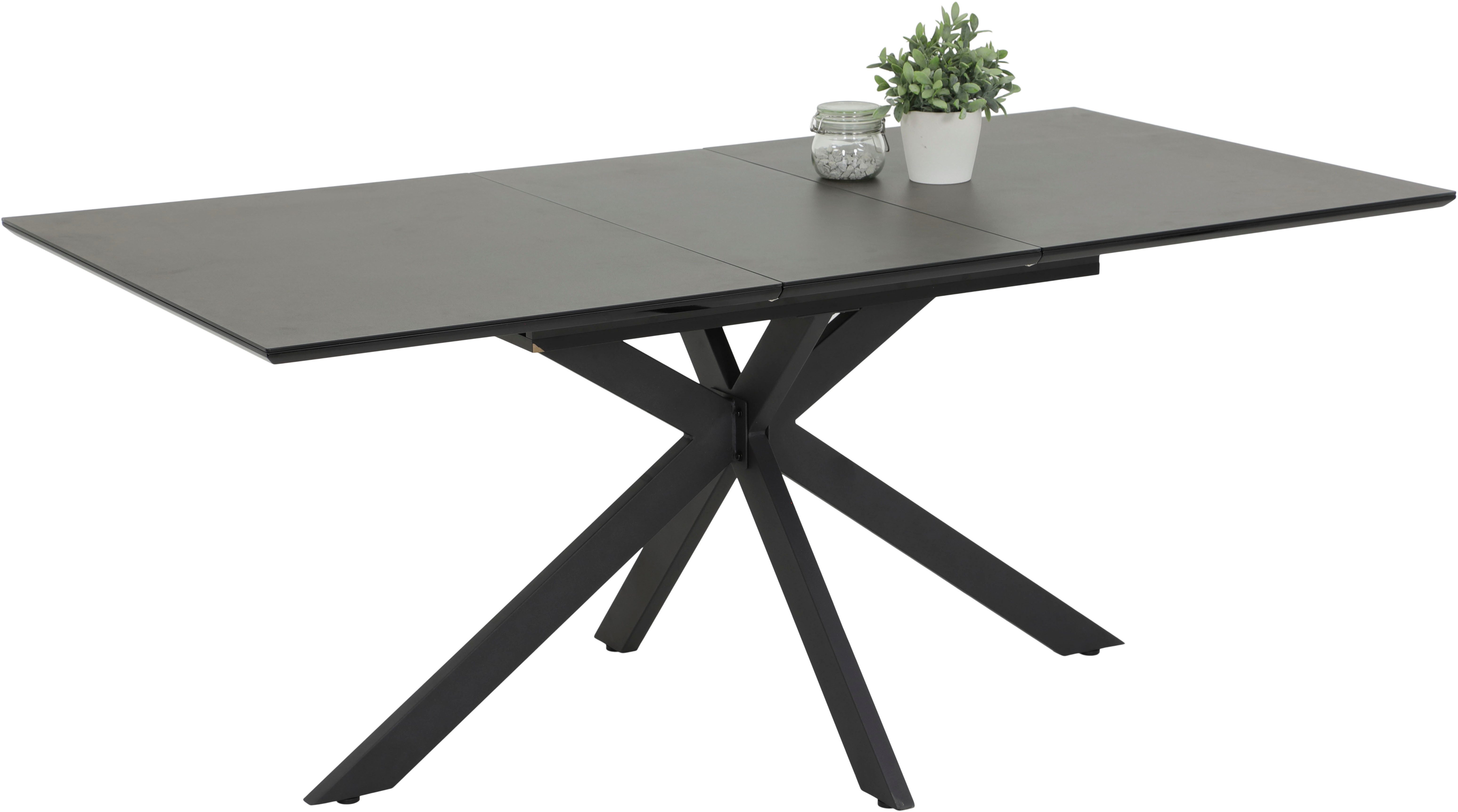 HELA Eethoek Havel Tafel 140-180x90 cm, synchron-uittrek, stoel 360° draaibaar, armleuningen (7-delig)