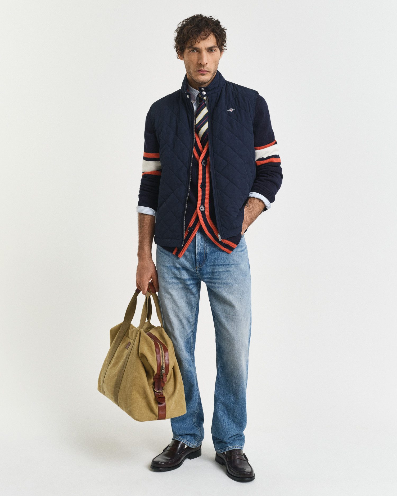 Gant Bodywarmer QUILTED WINDCHEATER VEST met wattering van gerecycled polyester