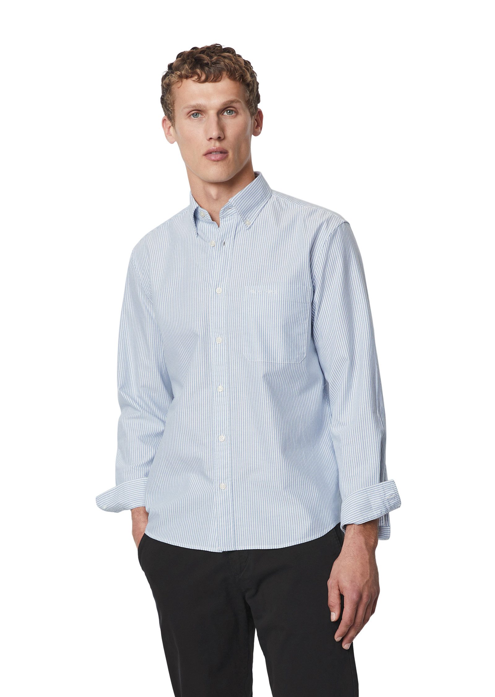 Marc O'Polo Overhemd met lange mouwen heren overhemden maat XL blauw
