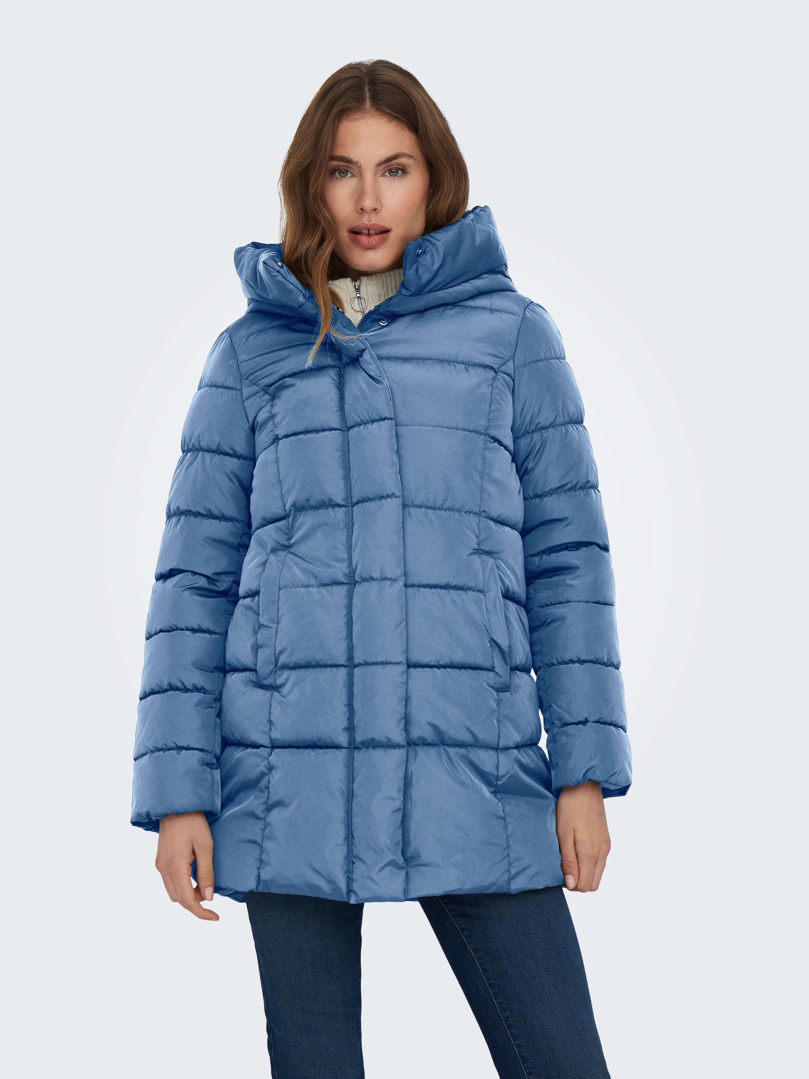 Only Gewatteerde jas ONLLINA PUFFER COAT CC OTW dames donsjassen maat XL (42) blauw