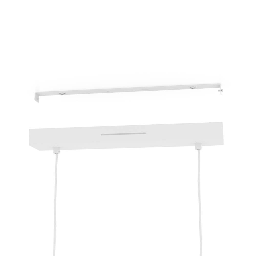 EGLO Hanglamp PORTICO-Z hanglamp hout wit, ZigBee 3.0, timer, pendellamp App / spraakbesturing Alexa, 88x15x110cm, excl. afstandsbediening (1 stuk)