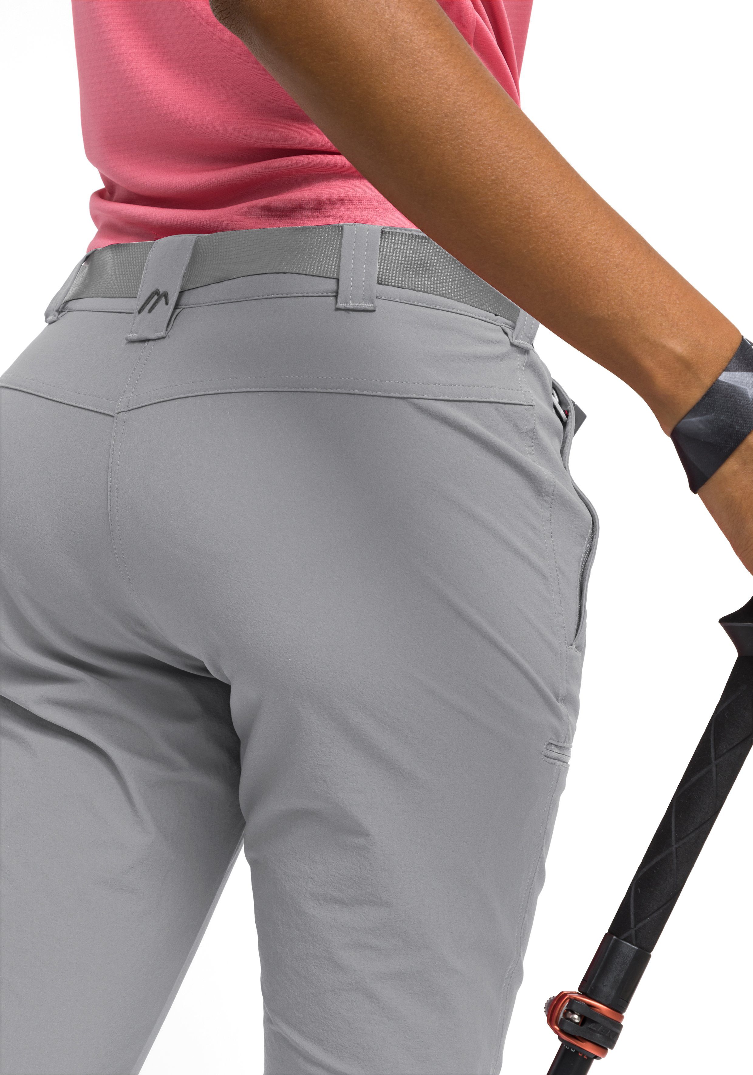 Maier Sports Capribroek Inara slim 3/4 Dames wandelbroek, ademende outdoorbroek, 3/4 broek met 3 zakken