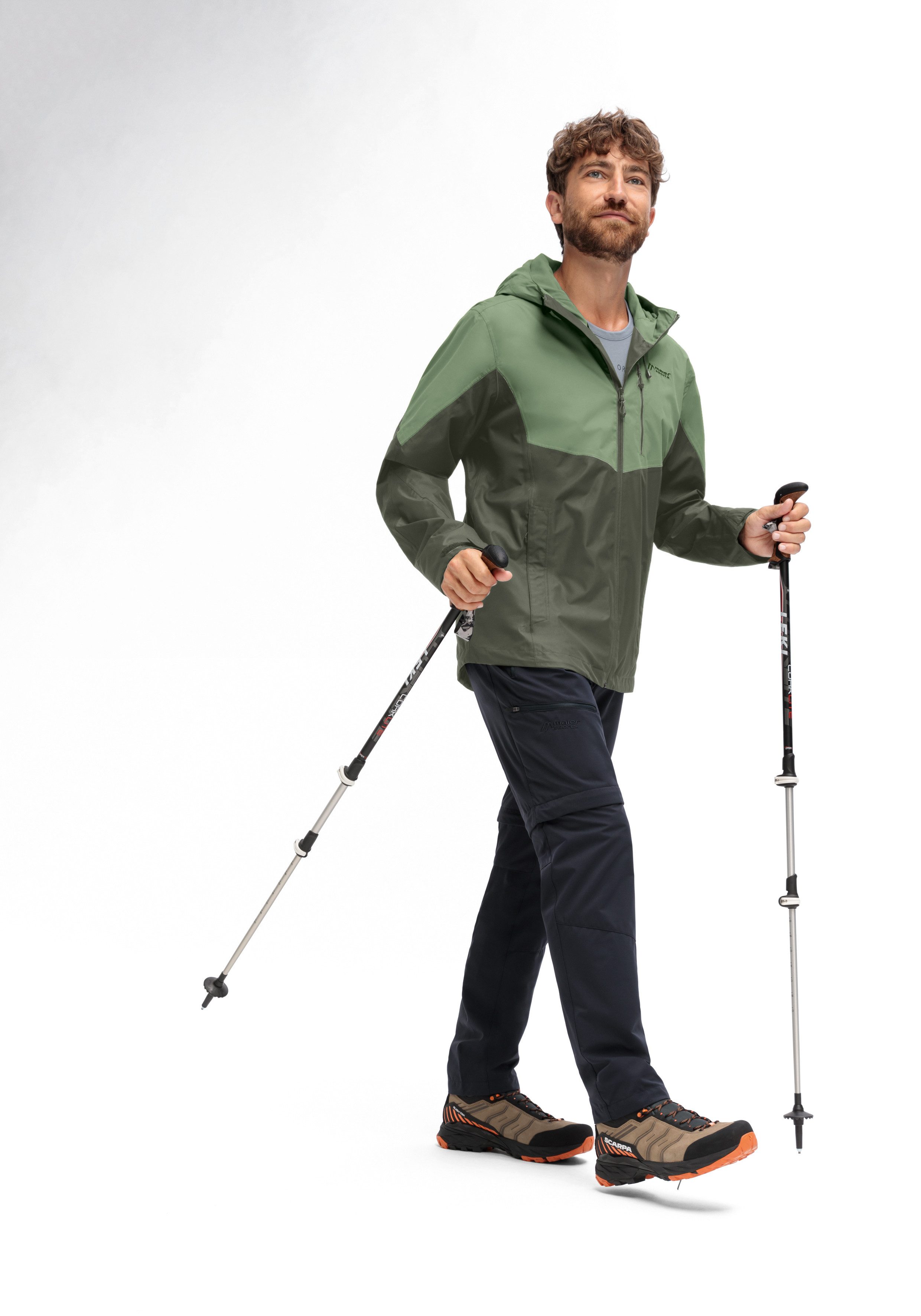Maier Sports Outdoorjack Schlufterkopf M Heren jacke waterdicht, functionele jas met 3 buitenzakken + binnenzak
