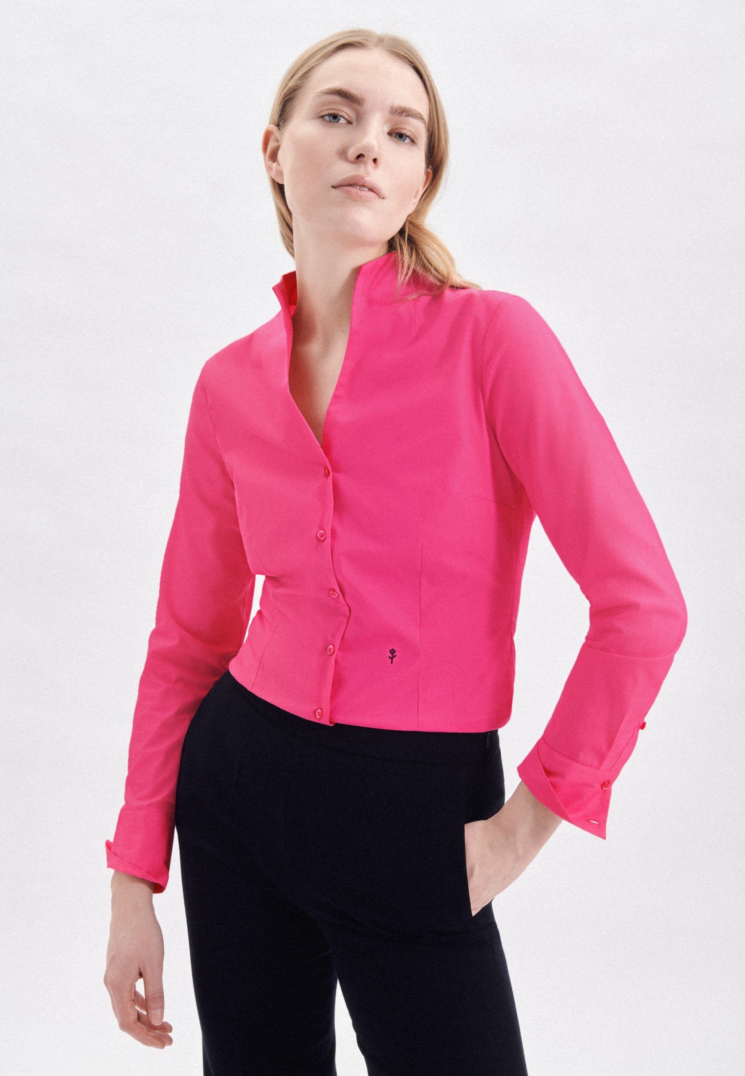 seidensticker Klassieke blouse Zwarte roos