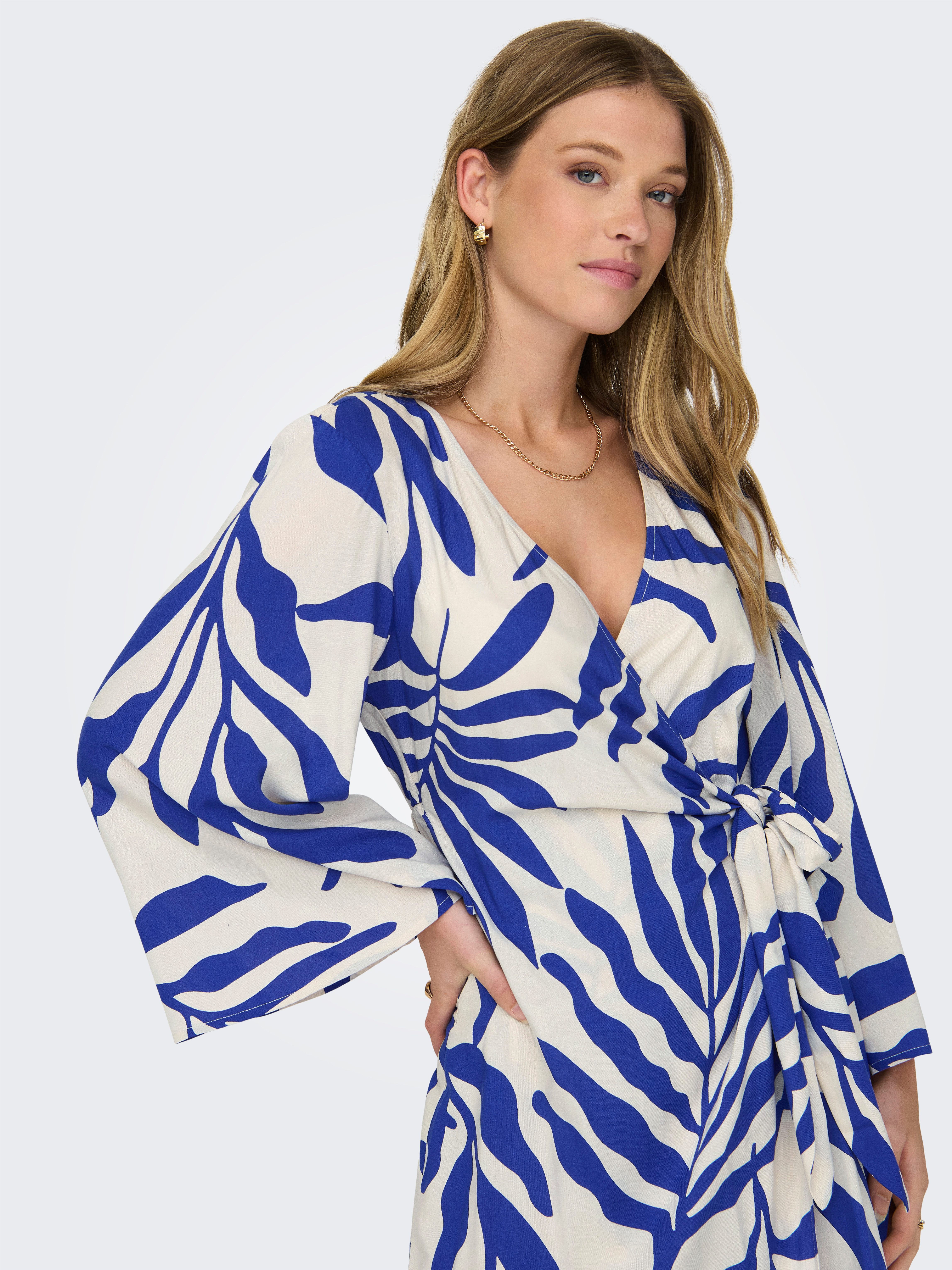 JDY Wikkeljurk JDYSEZEN LIFE 7/8 SHORT DRESS WVN DIA