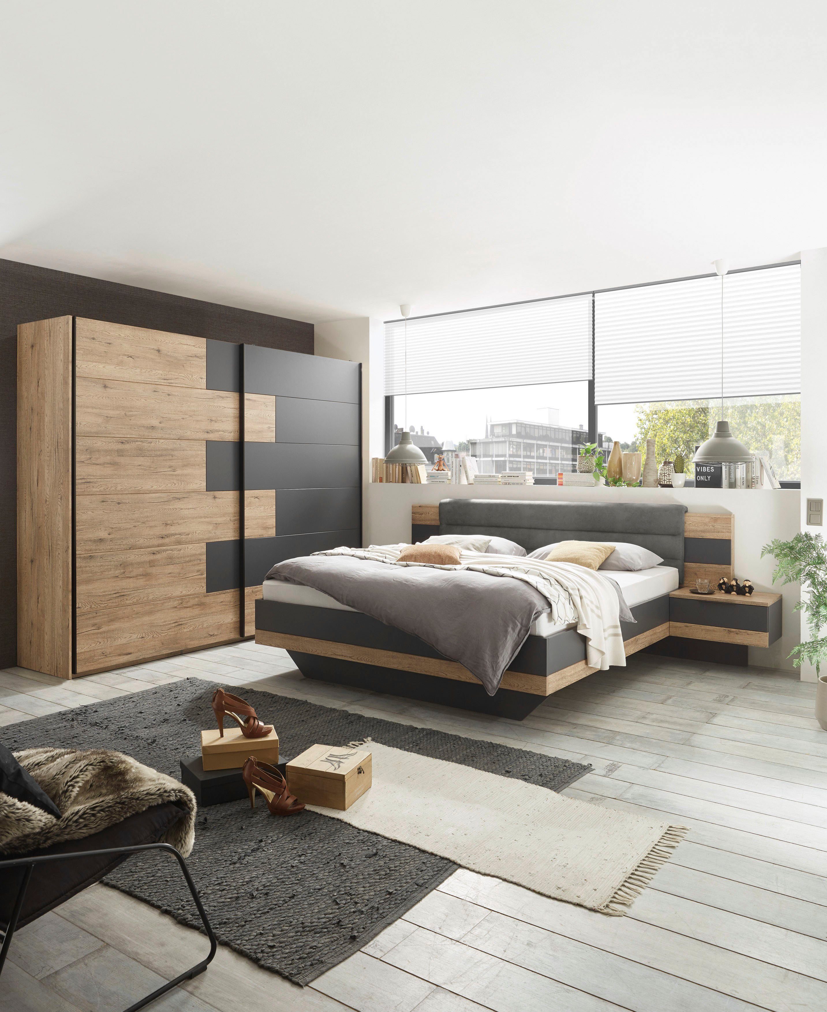 Schlafkontor Bedframe LINEA incl. 2 nachtkastjes