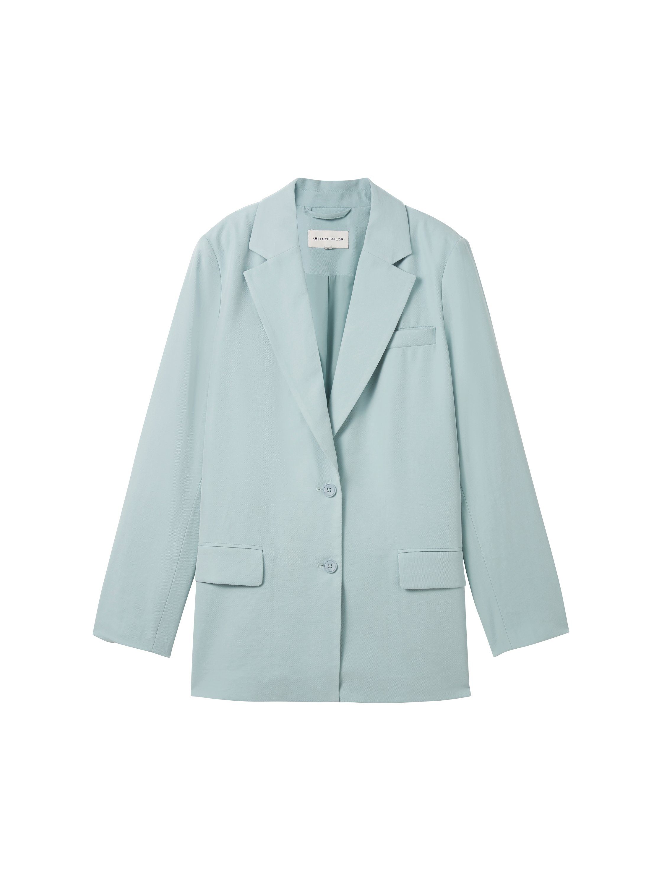 Tom Tailor Lange blazer met klepzakken