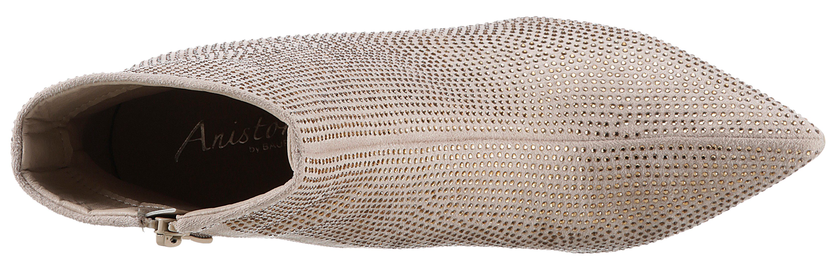 Aniston SHOES Laarsjes avond enkellaars met glittersteentjes - nieuwe collectie