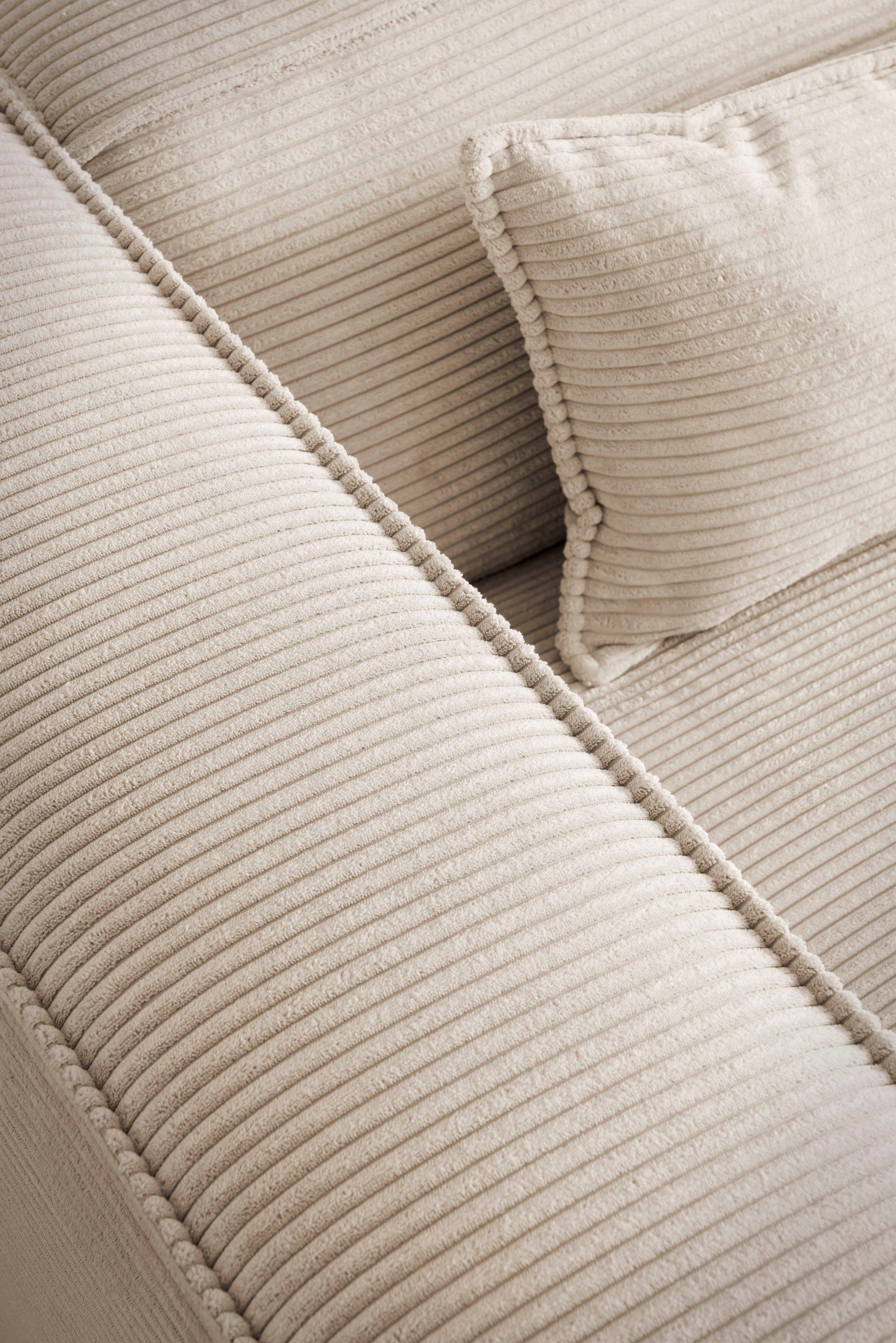 LeGer Home by Lena Gercke Hoekbank PIARA XXL, L-vorm met slaapfunctie, Big-sofa in cord of linnenlook Hocker verstelbaar tot slaapbank (krokodillenverbinder), diepe zitting