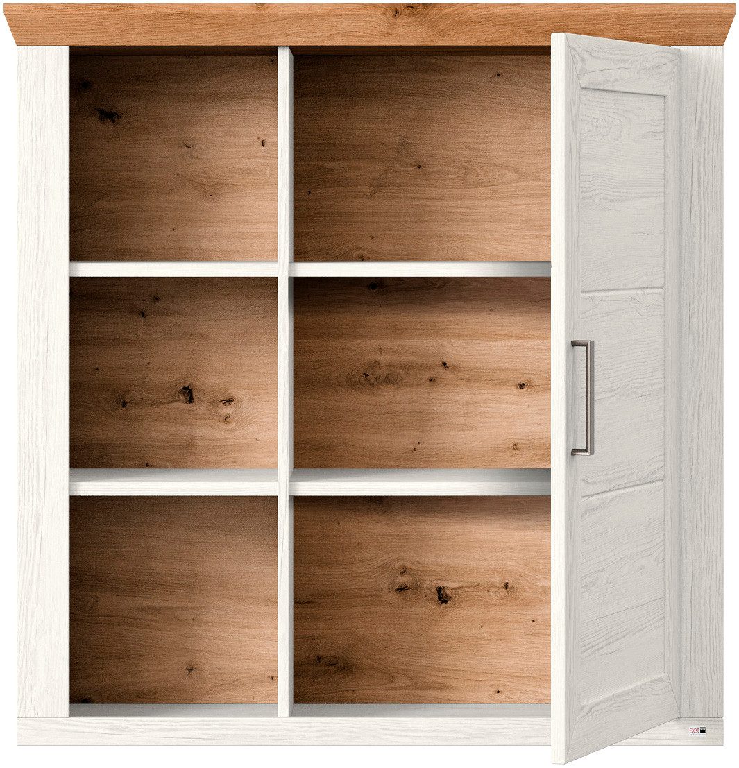 set one by Musterring Hangkast York Type 23, met deur en open vakken, verlichting optioneel, B 105 cm