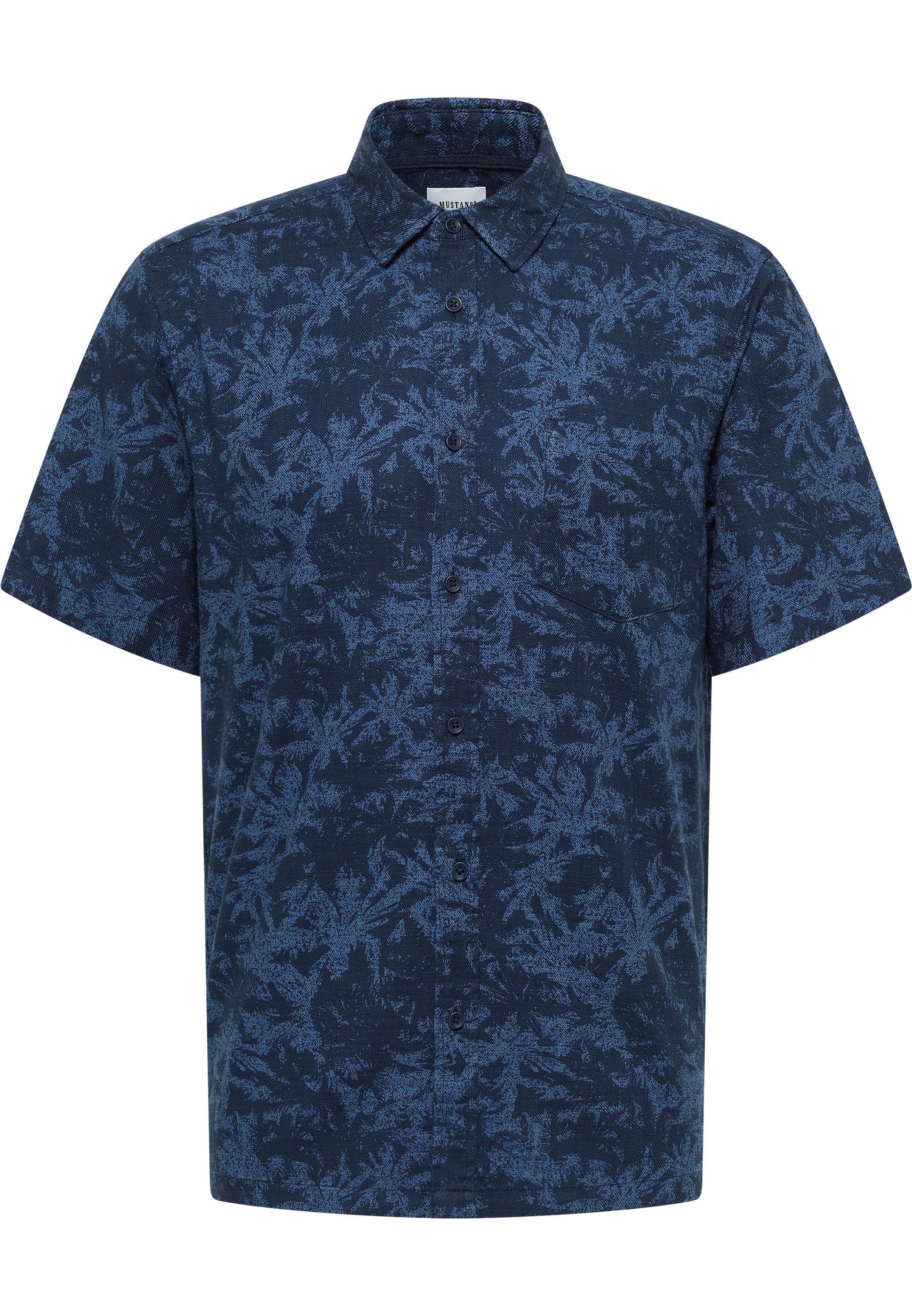 MUSTANG Overhemd met korte mouwen Herenstijl Darien heren overhemden maat S blauw