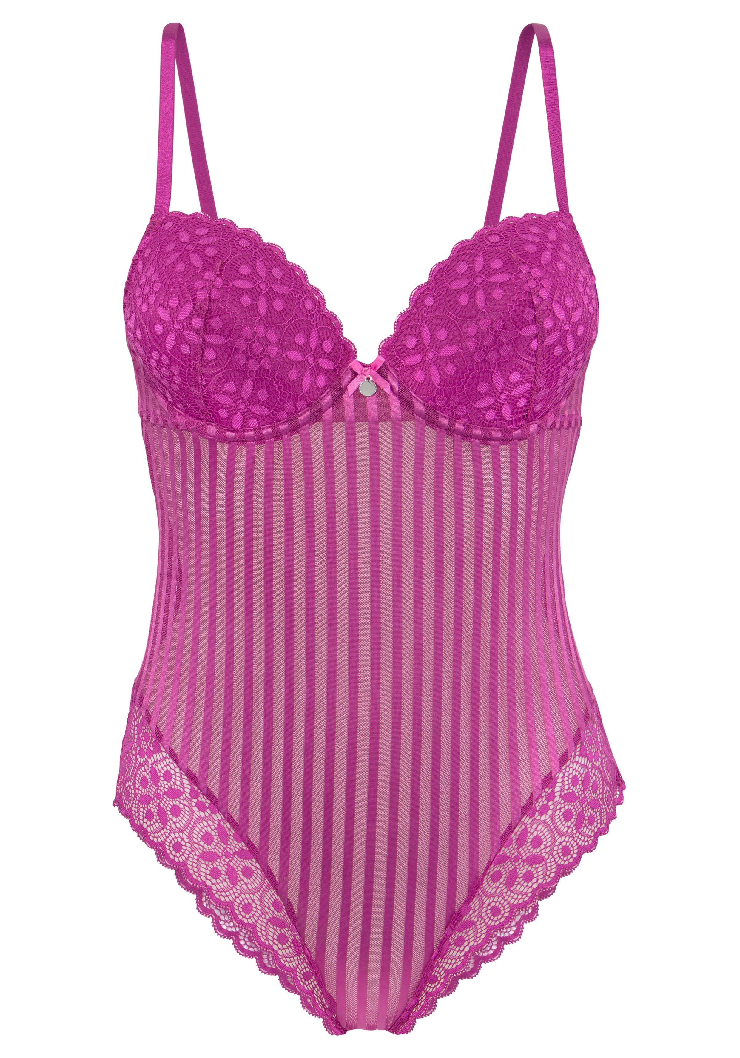 s.Oliver RED LABEL Beachwear Body AMELIE in modieuze streep-look, sexy dessous