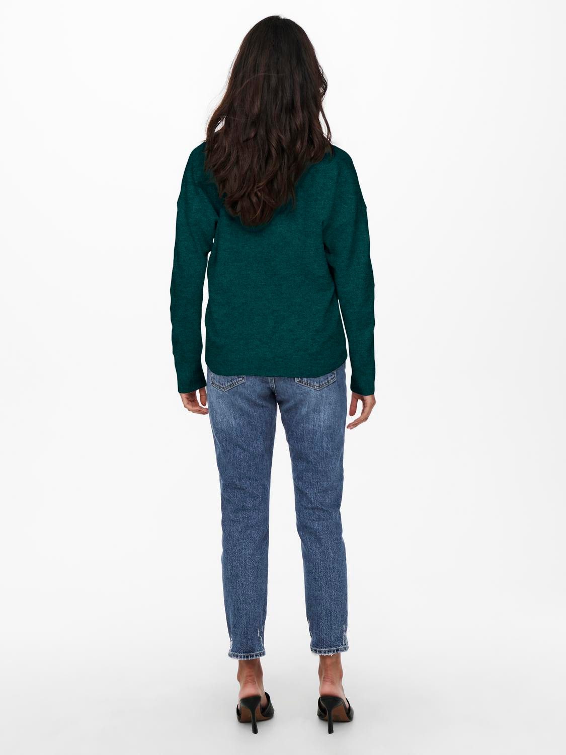 Only Trui met V-hals ONLRICA LIFE L S V-NECK PULLO KNT NOOS