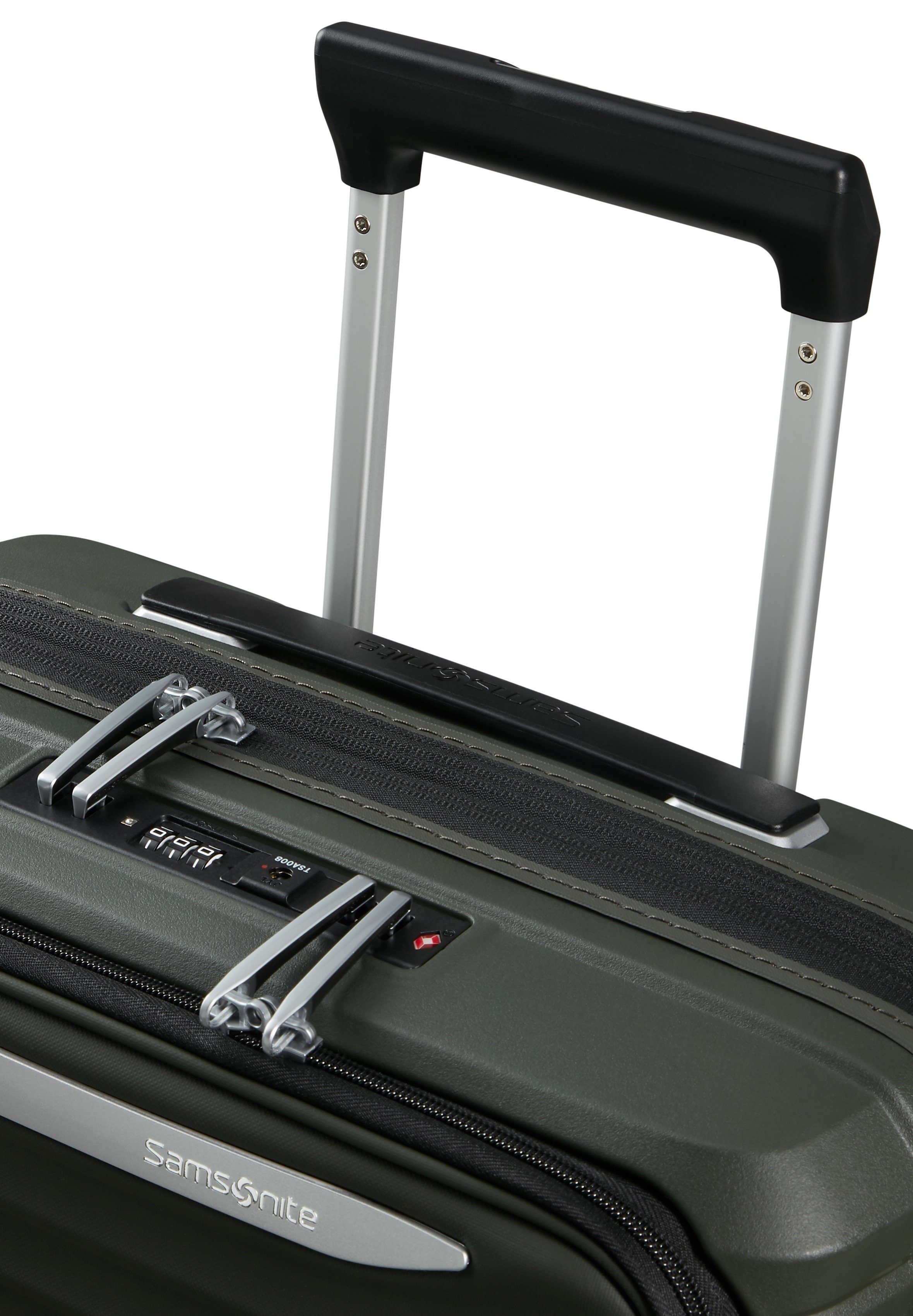 Samsonite Hardshell-trolley UPSCAPE 55 met voorvak Easy-access voorkant vak handbagage harde koffer TSA-cijferslot