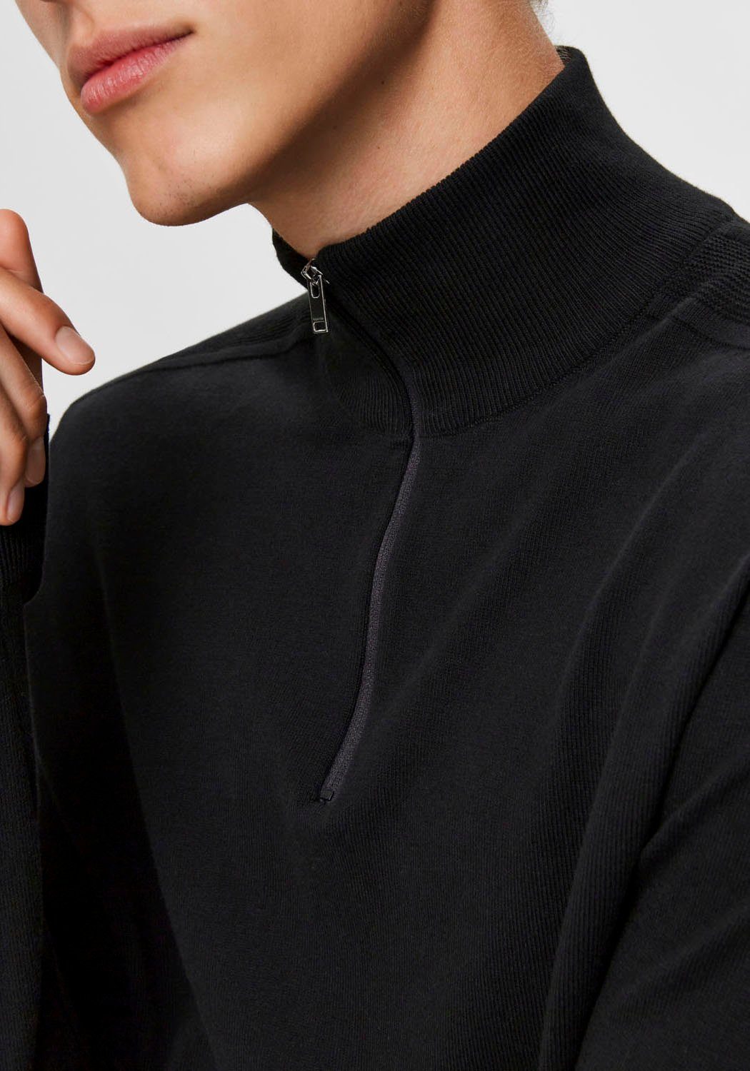 SELECTED HOMME Schipperstrui SLHBERG HALF ZIP CARDIGAN NOOS
