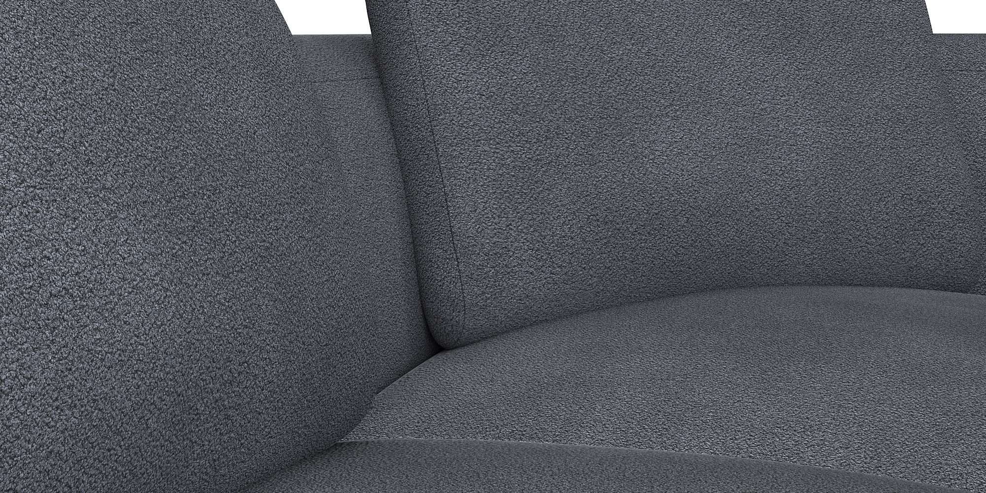 FLEXLUX Hoekbank Torino, rond, L-vorm, bankhoek met ottomane Modern, organisch bankontwerp, koudschuim, golfvering