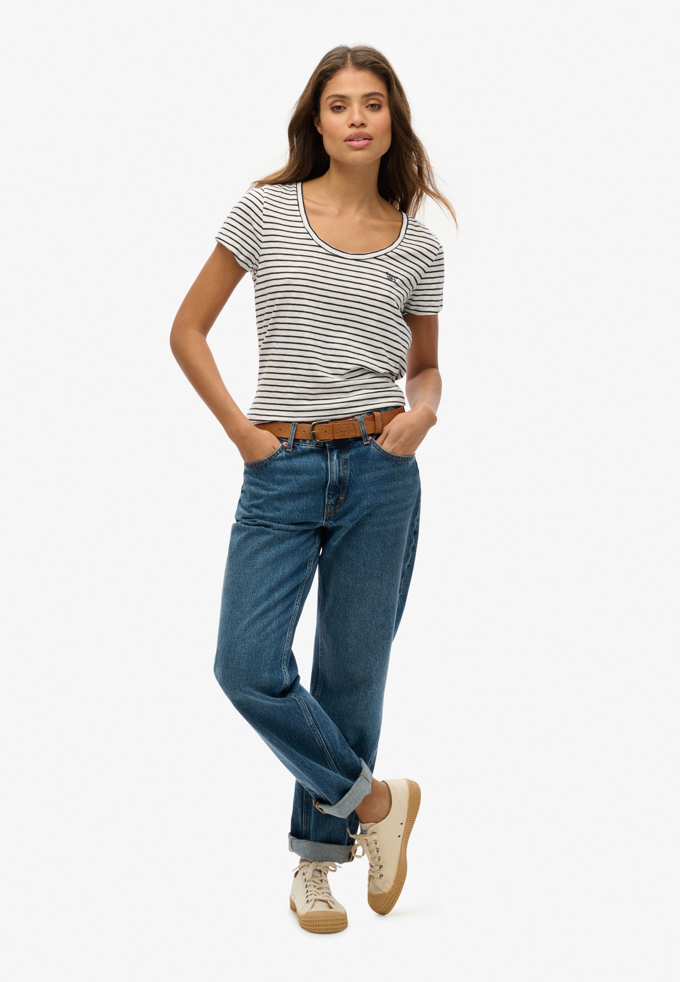 Superdry Shirt met korte mouwen SCOOP NECK TEE
