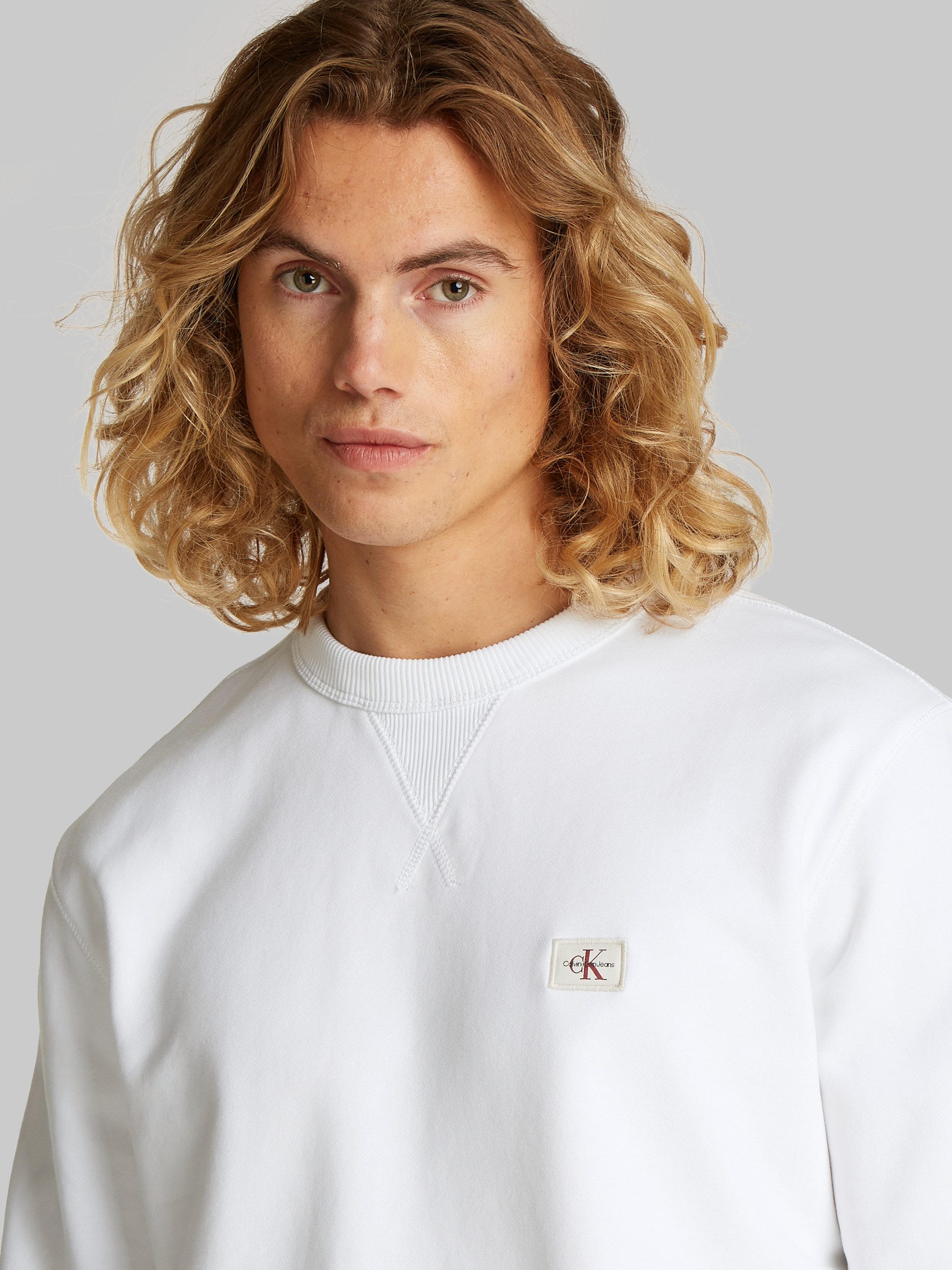 Calvin Klein Sweatshirt WOVEN LABEL CREW NECK