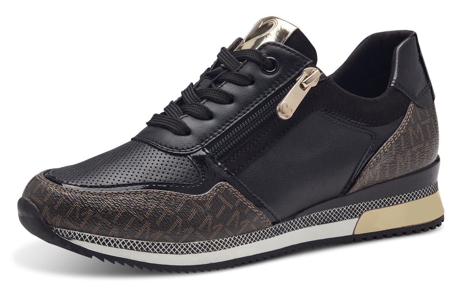 Marco Tozzi Sneakers met zijrits, vrijetijdsschoen, halve schoen, veterschoen