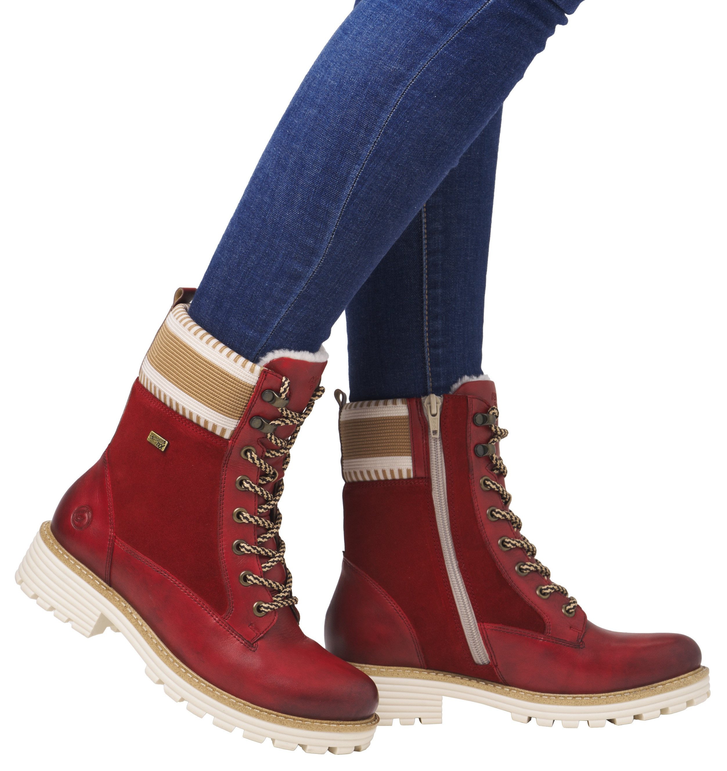 Remonte Winterlaarzen Elisabeth Hurley-Collection , veterschoenen, veterschoenen met waterafstotende tex-membraan