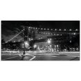 artland print op glas brooklyn bridge new york ii (1 stuk) zwart