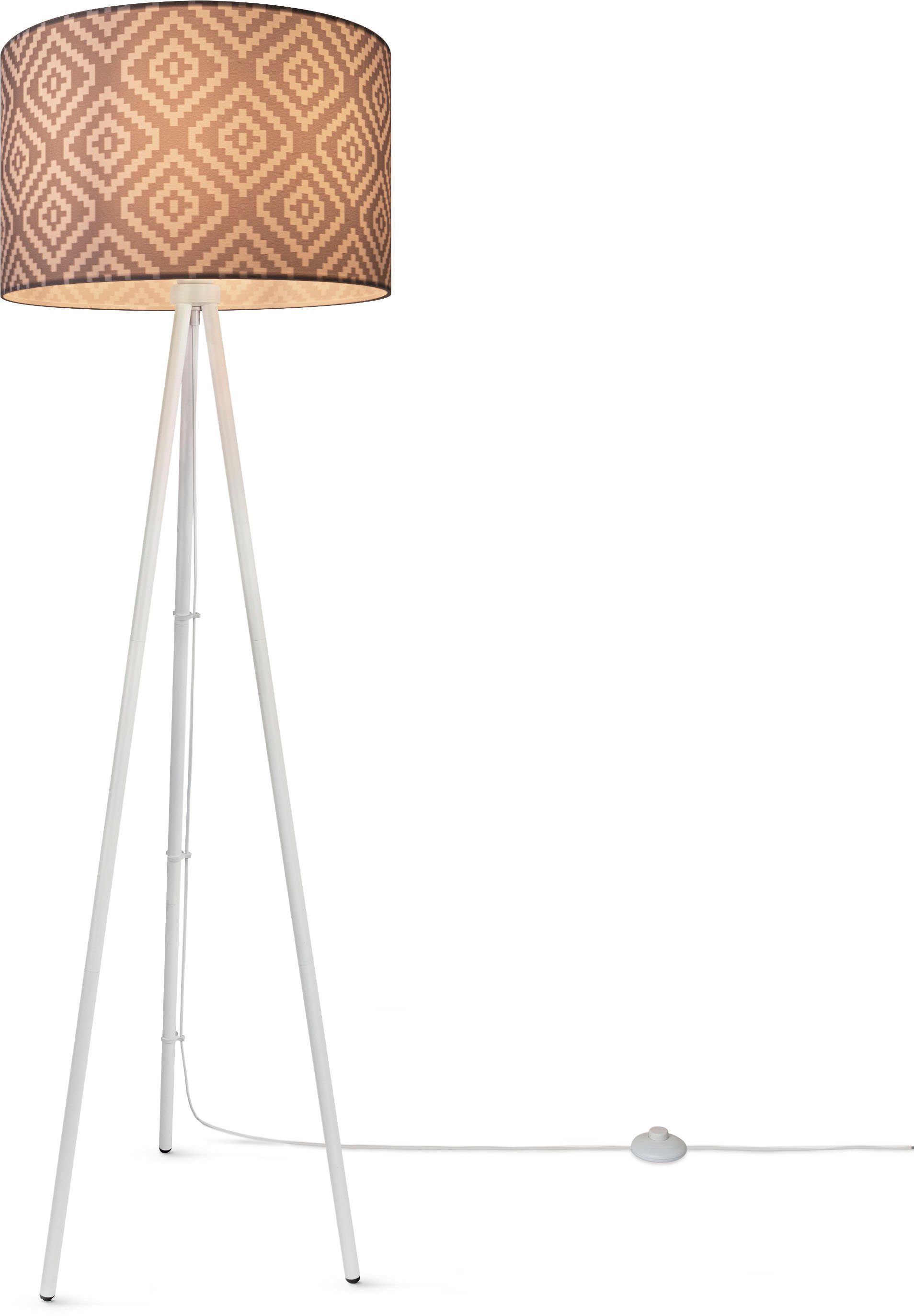 Paco Home Staande lamp Trina Stella Driepotige moderne stof lampenkap vintage ontwerp textiel woonka