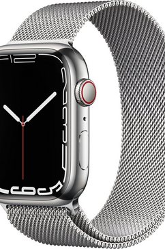apple smartwatch watch series 7 gps + cellular, 45 mm zilver
