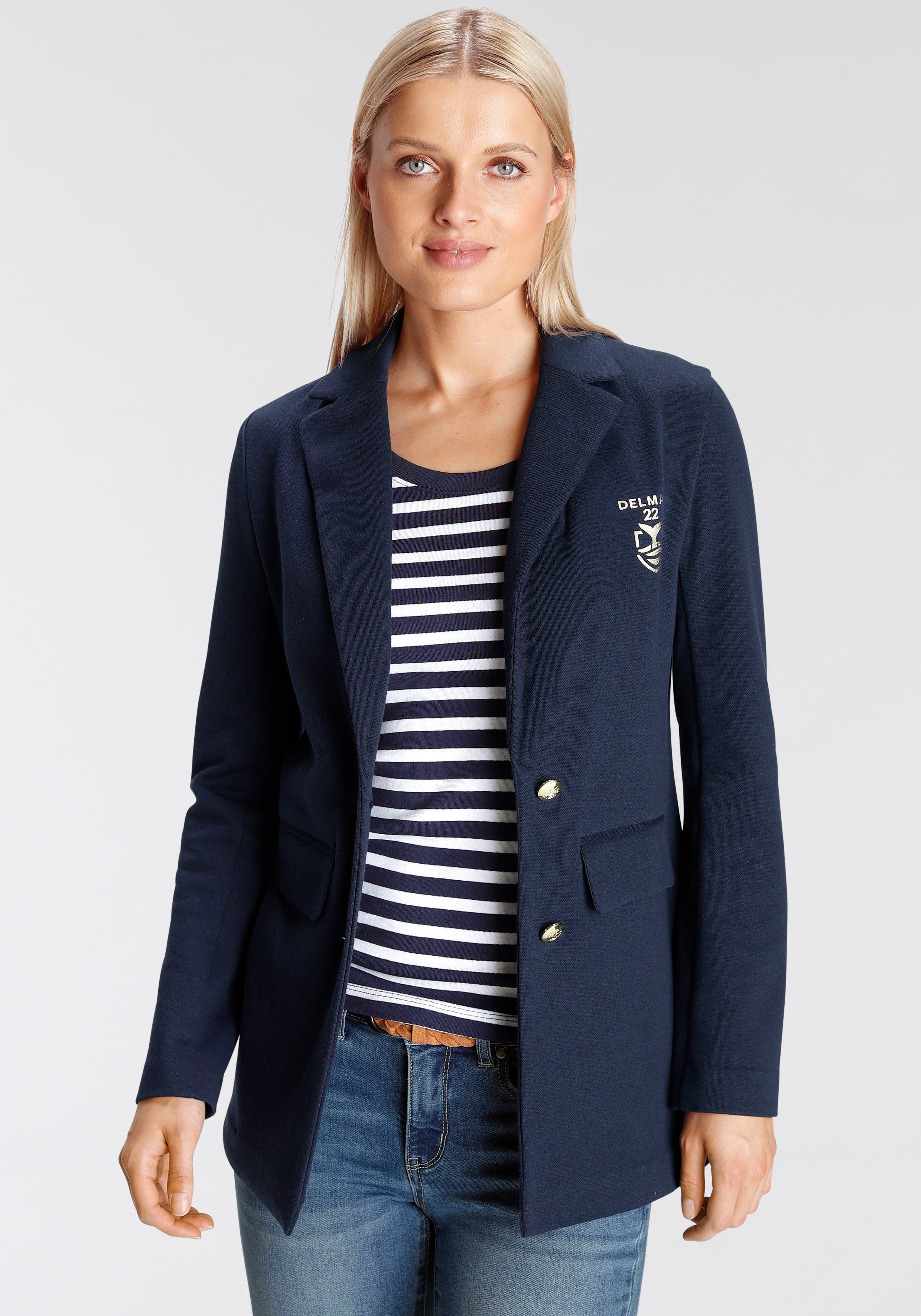 delmao jerseyblazer blauw