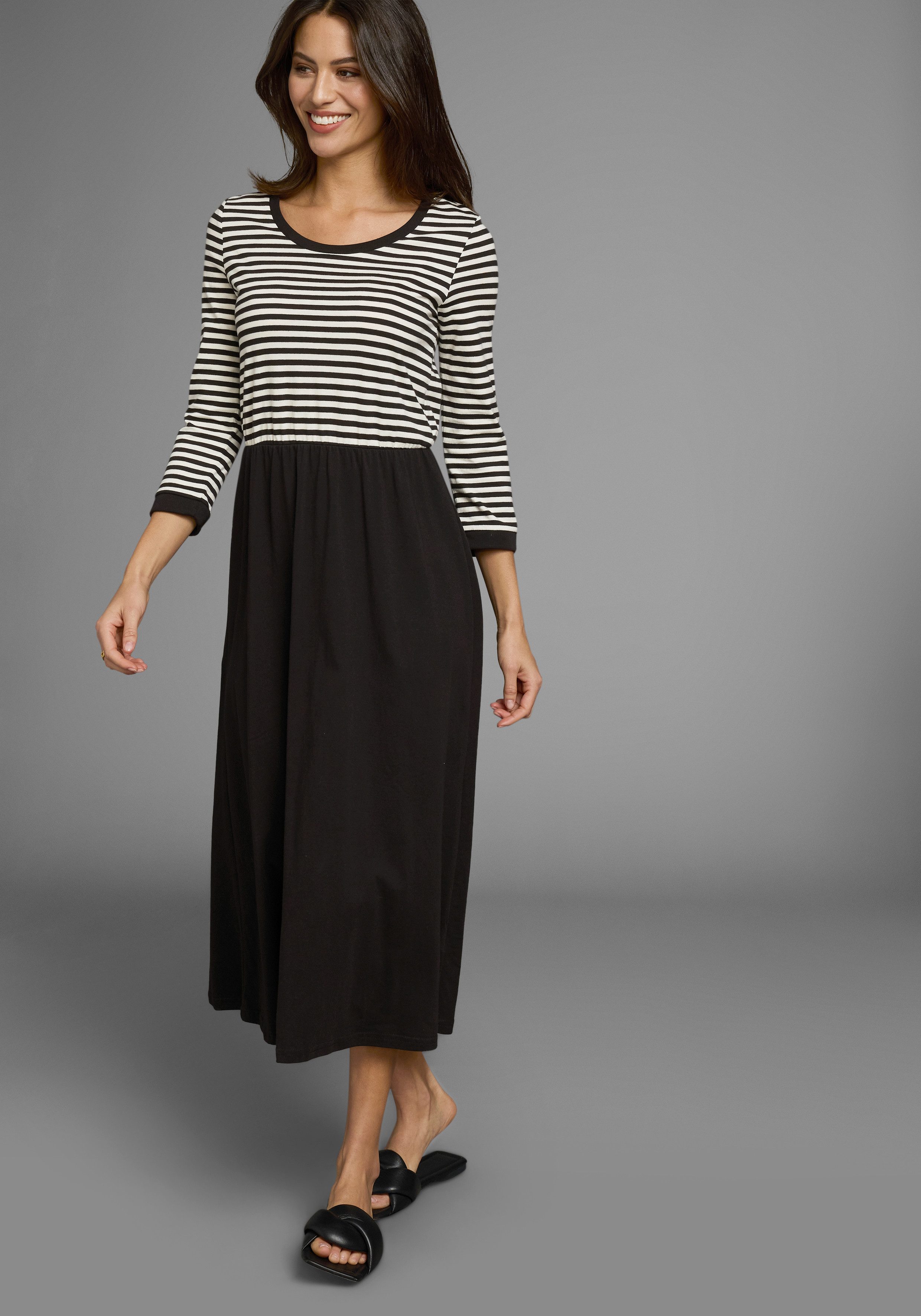 Laura Scott 2-in-1-jurk met streepdesign - nieuwe collectie