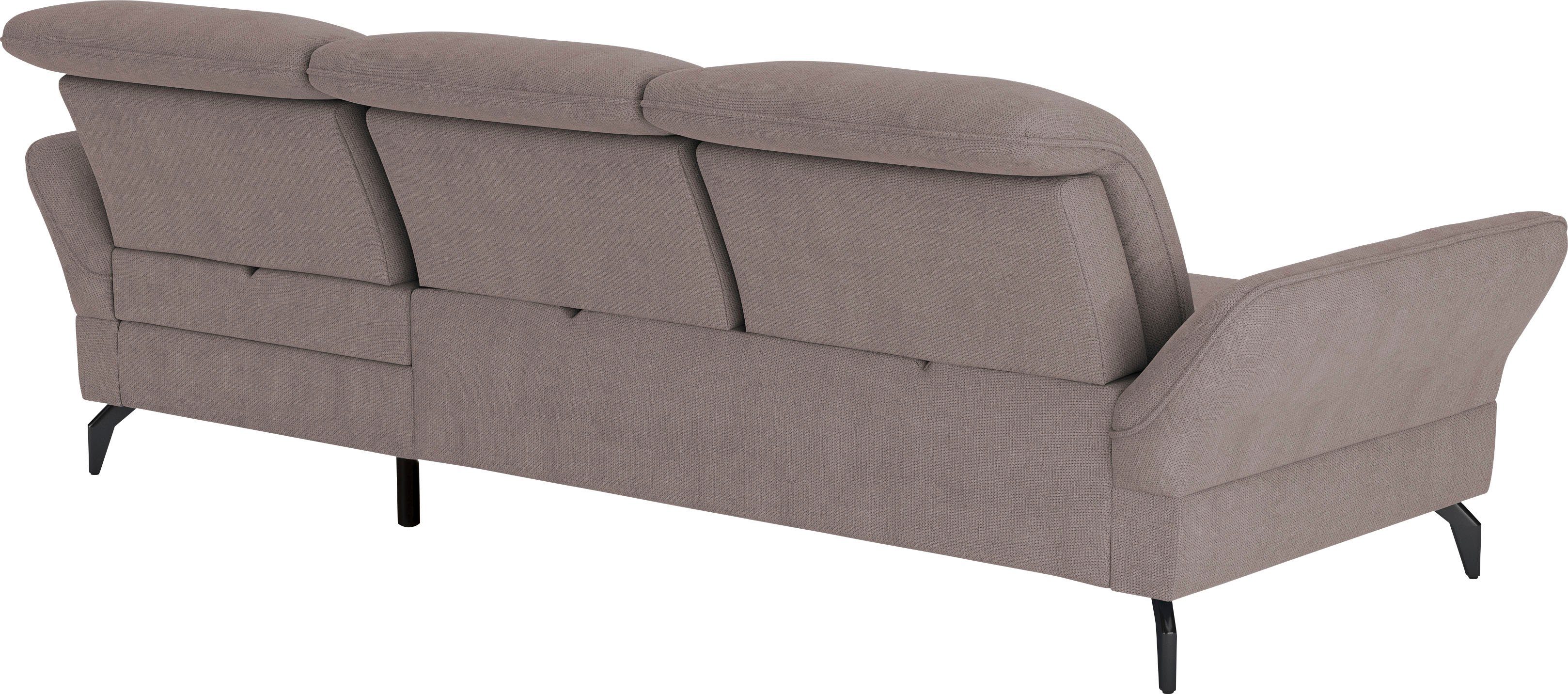 sit&more Hoekbank Leandro L-vorm Naar keuze met bed, hoofdbord en armleuningfunctie, en bedkist