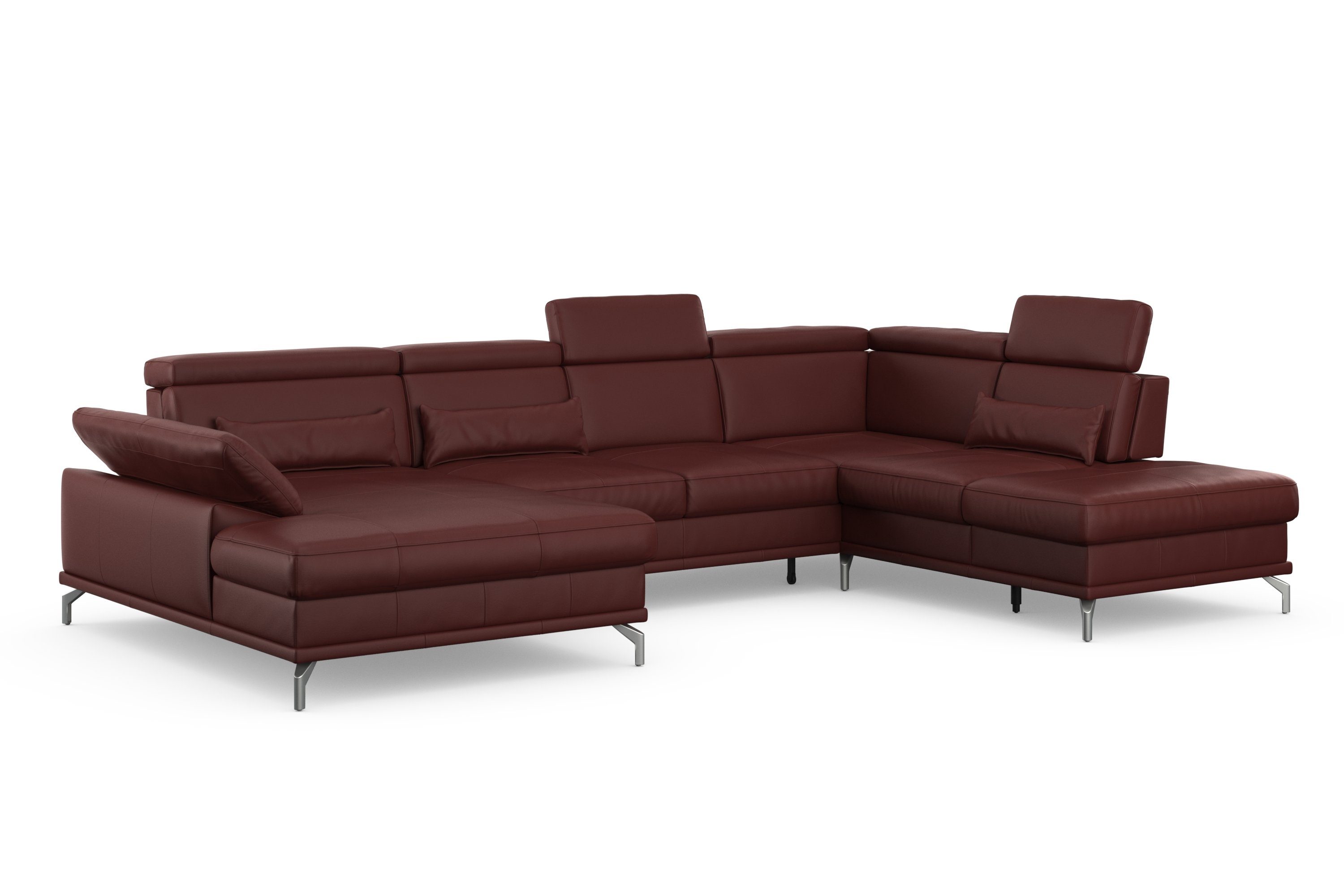 sit&more Zithoek Cabrio U-vorm, met zitdiepteverstelling, arm- en hoofdsteunverstelling