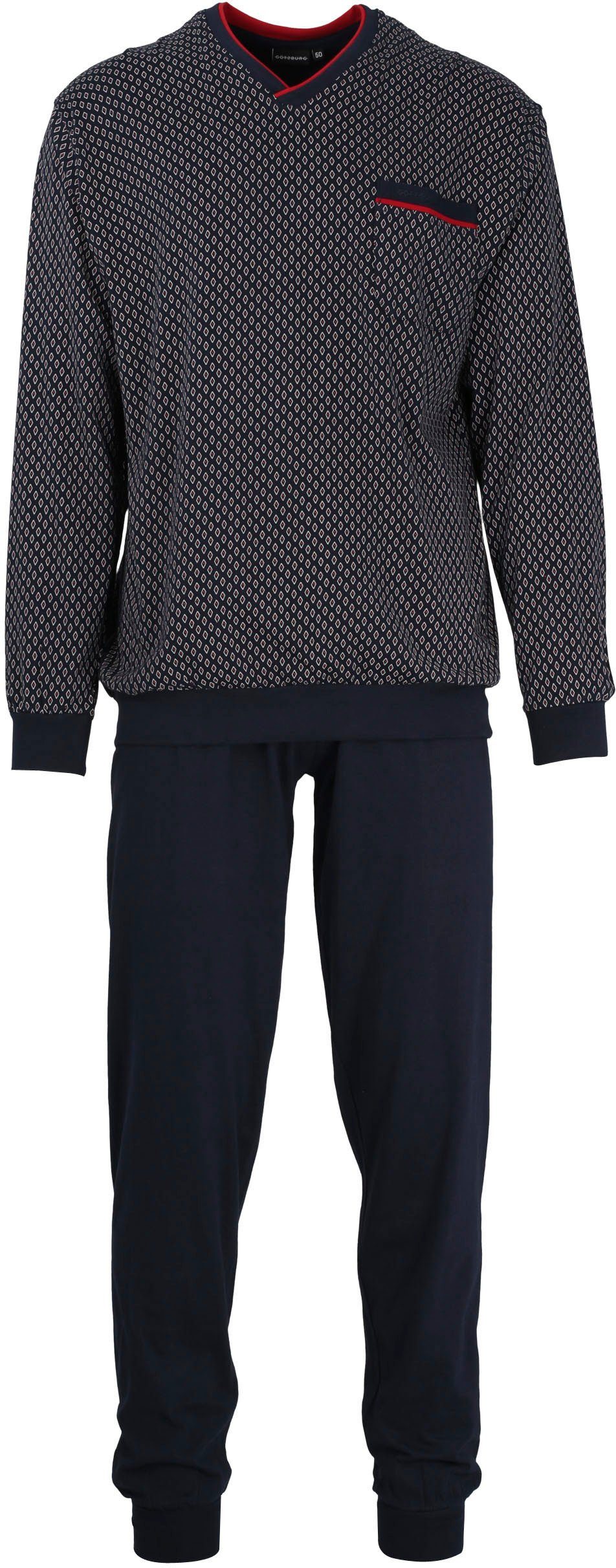 GÖTZBURG Pyjama Manhattan V-hals borstzak (2-delig)