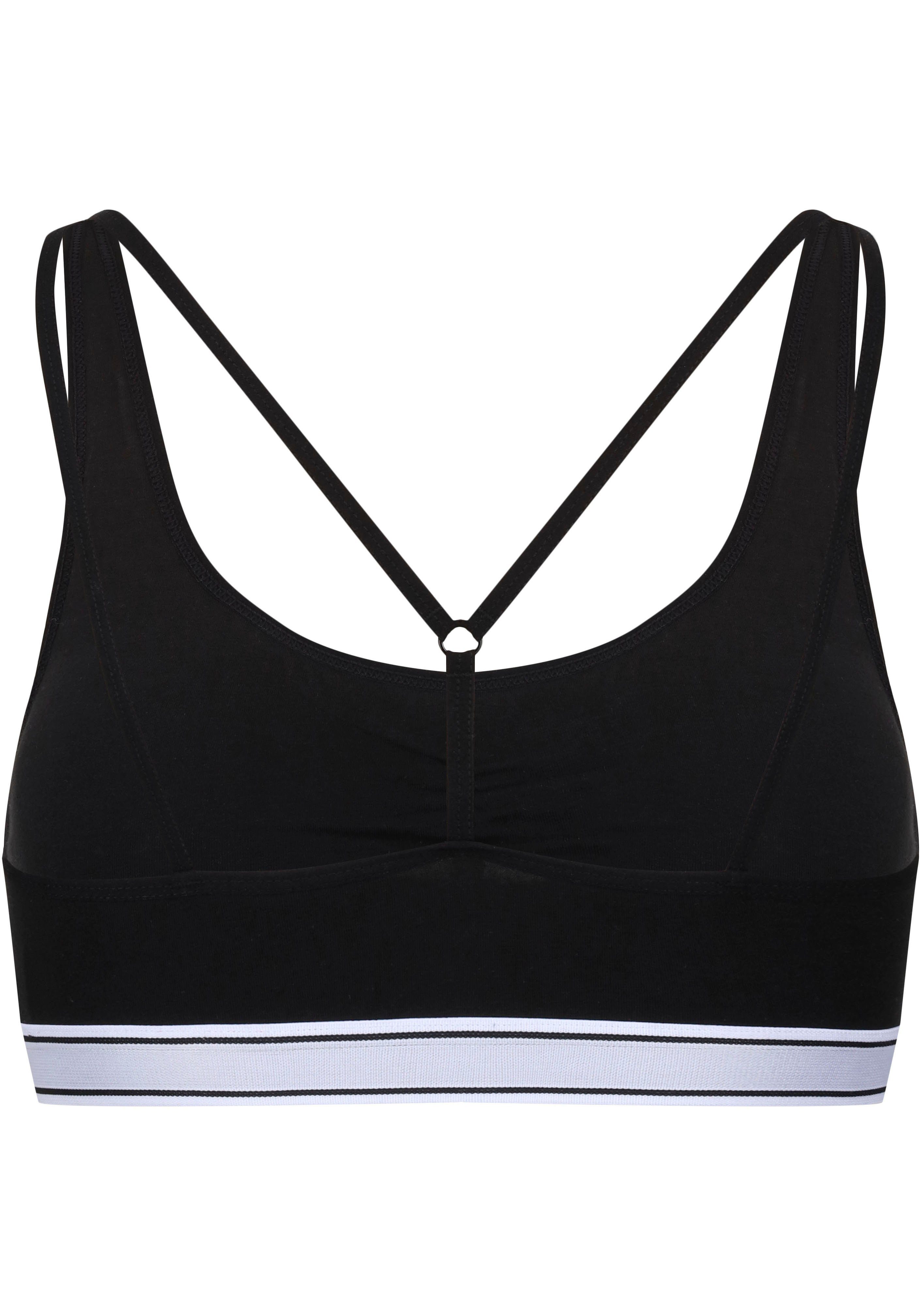 Reebok Bustier Jackie Logoprint op de band onder de buste, plooien aan de voorkant