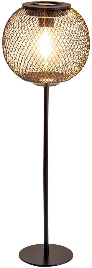näve Ledsolarlamp Geli Tafellamp, zwart metalen vlechtwerk, led warmwit, hoogte 46,5 cm (1 stuk)