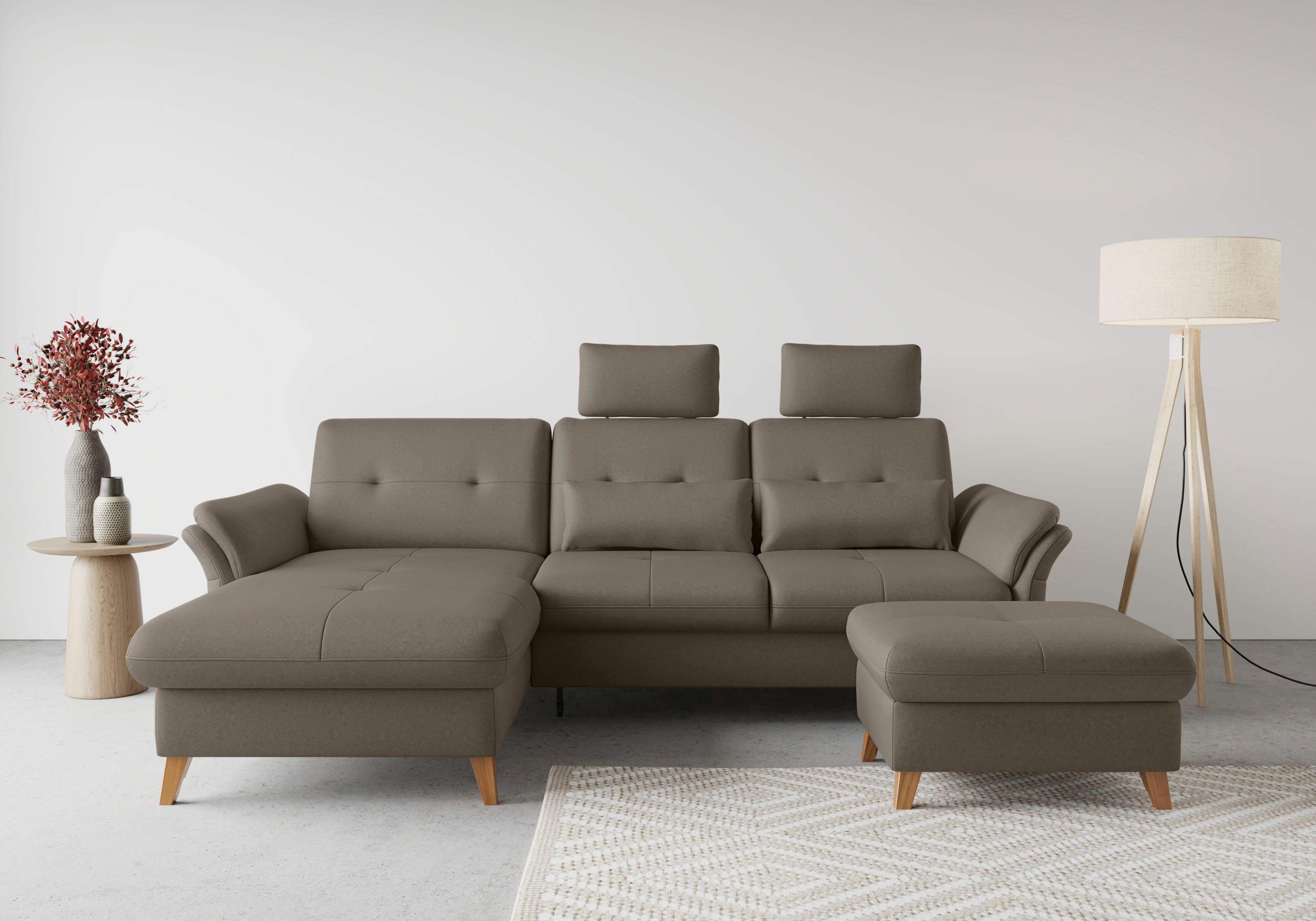 sit&more Hoekbank Göteborg Zitdiepteverstelling en binnenvering, naar keuze met slaapfunctie